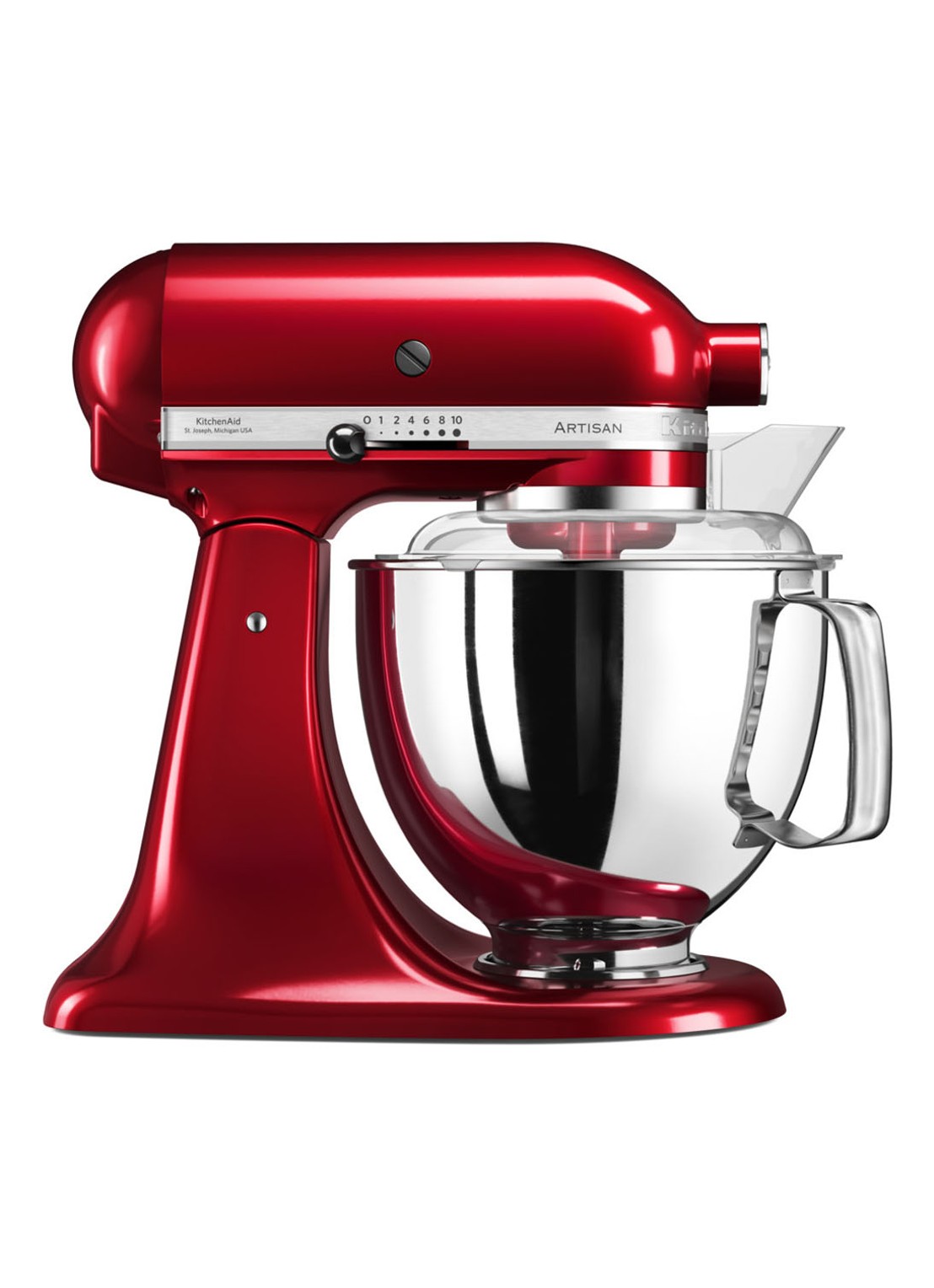 KitchenAid Artisan keukenmachine 4,8 liter 5KSM175PSECA - Appelrood - voorkant 6 appelrood