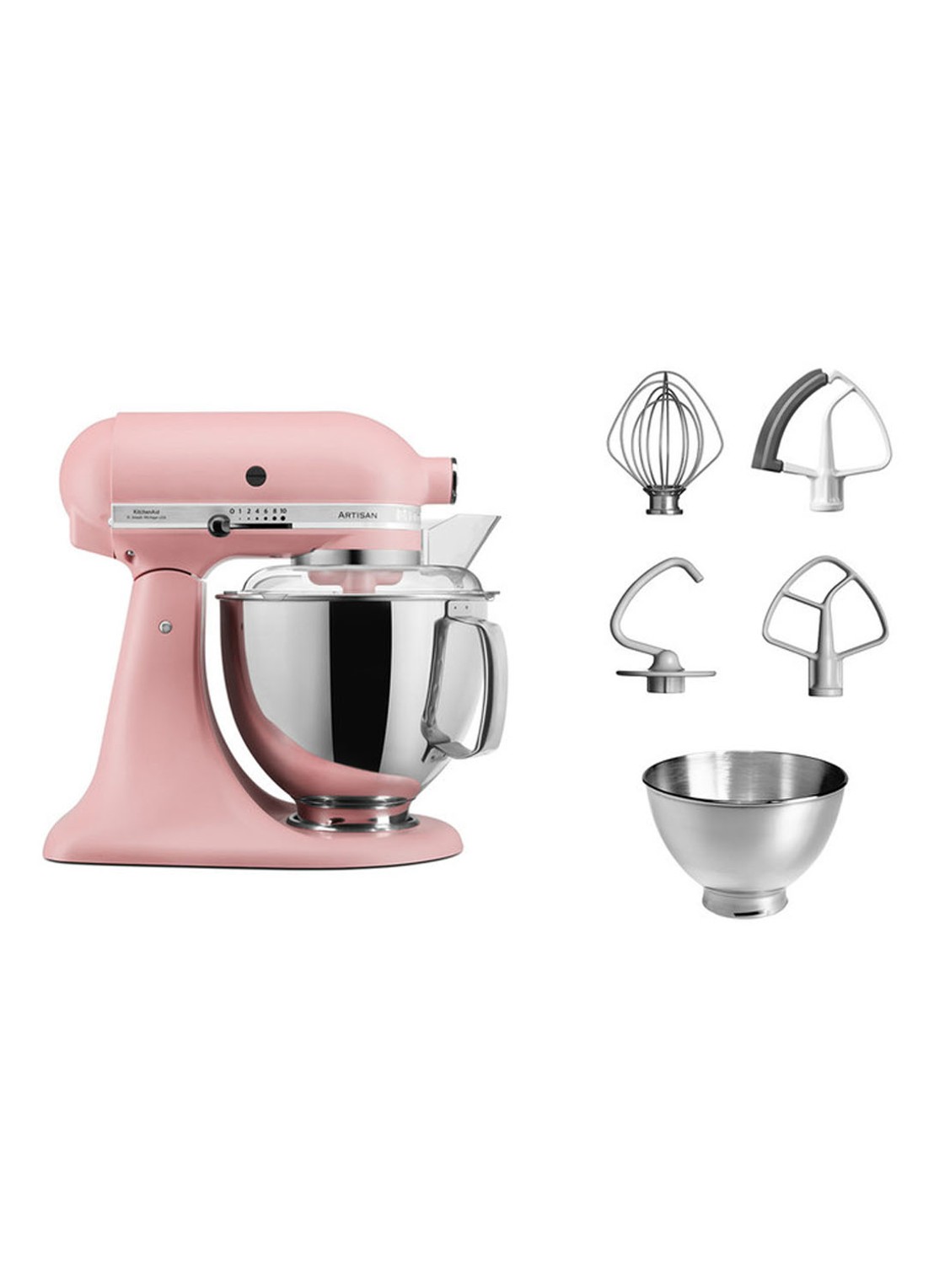 KitchenAid Artisan keukenmachine 4,8 liter 5KSM175PSEDR - Poeder Roze - detail poeder roze