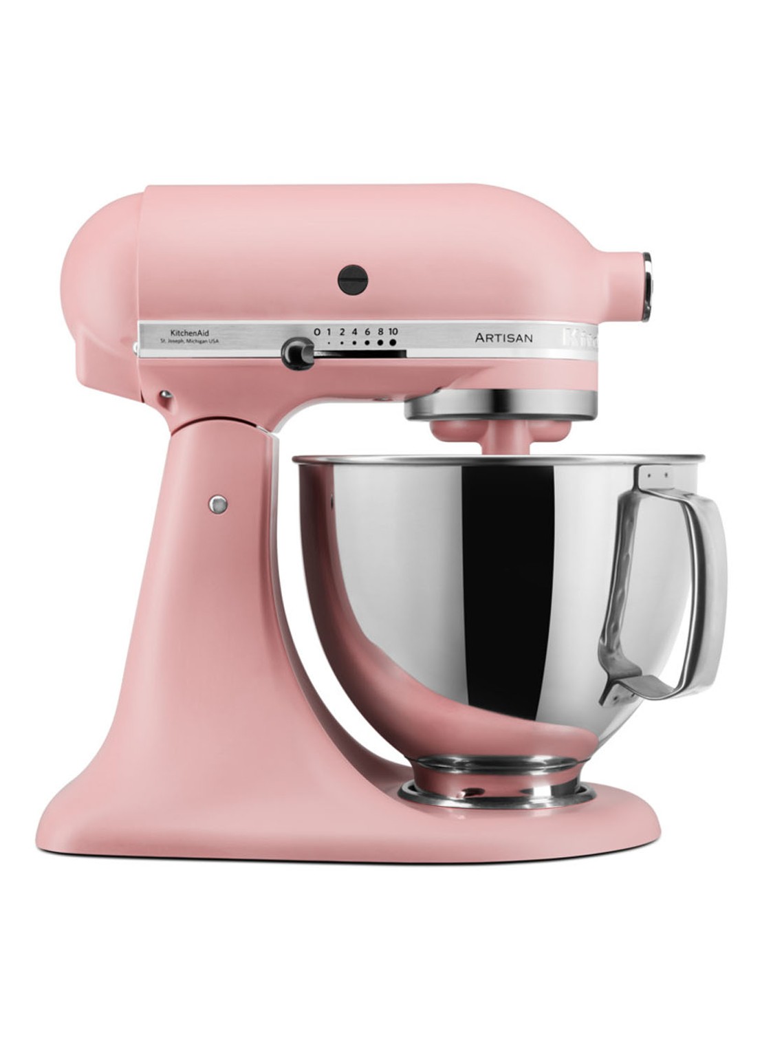 KitchenAid Artisan keukenmachine 4,8 liter 5KSM175PSEDR - Poeder Roze - voorkant 4 poeder roze