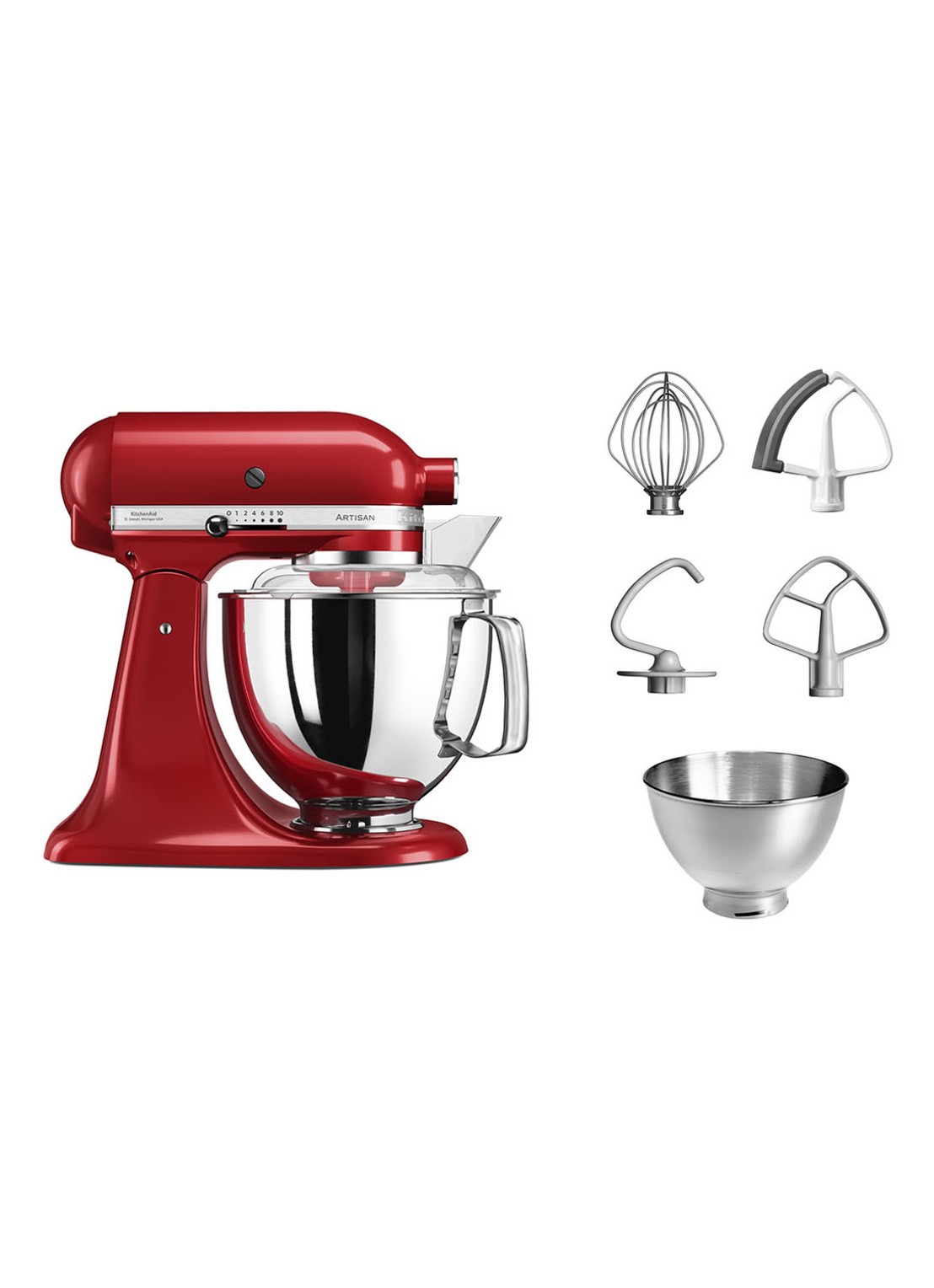 KitchenAid Artisan keukenmachine 4,8 liter 5KSM175PSEER - Keizerrood - detail 2 steenrood