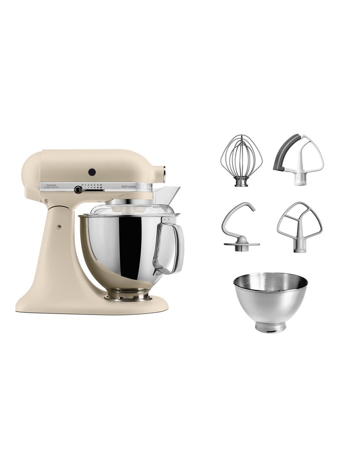 KitchenAid Artisan keukenmachine 4,8 liter 5KSM175PSEFL - detail 4 creme