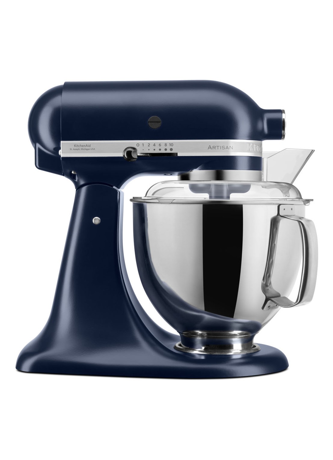 KitchenAid Artisan keukenmachine 4,8 liter 5KSM175PSEIB - Matte Ink Blue - voorkant matte ink blue