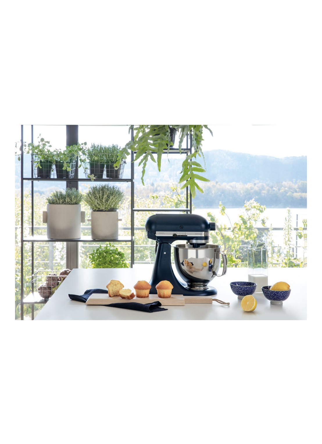 KitchenAid Artisan keukenmachine 4,8 liter 5KSM175PSEIB - Matte Ink Blue - voorkant 2 matte ink blue
