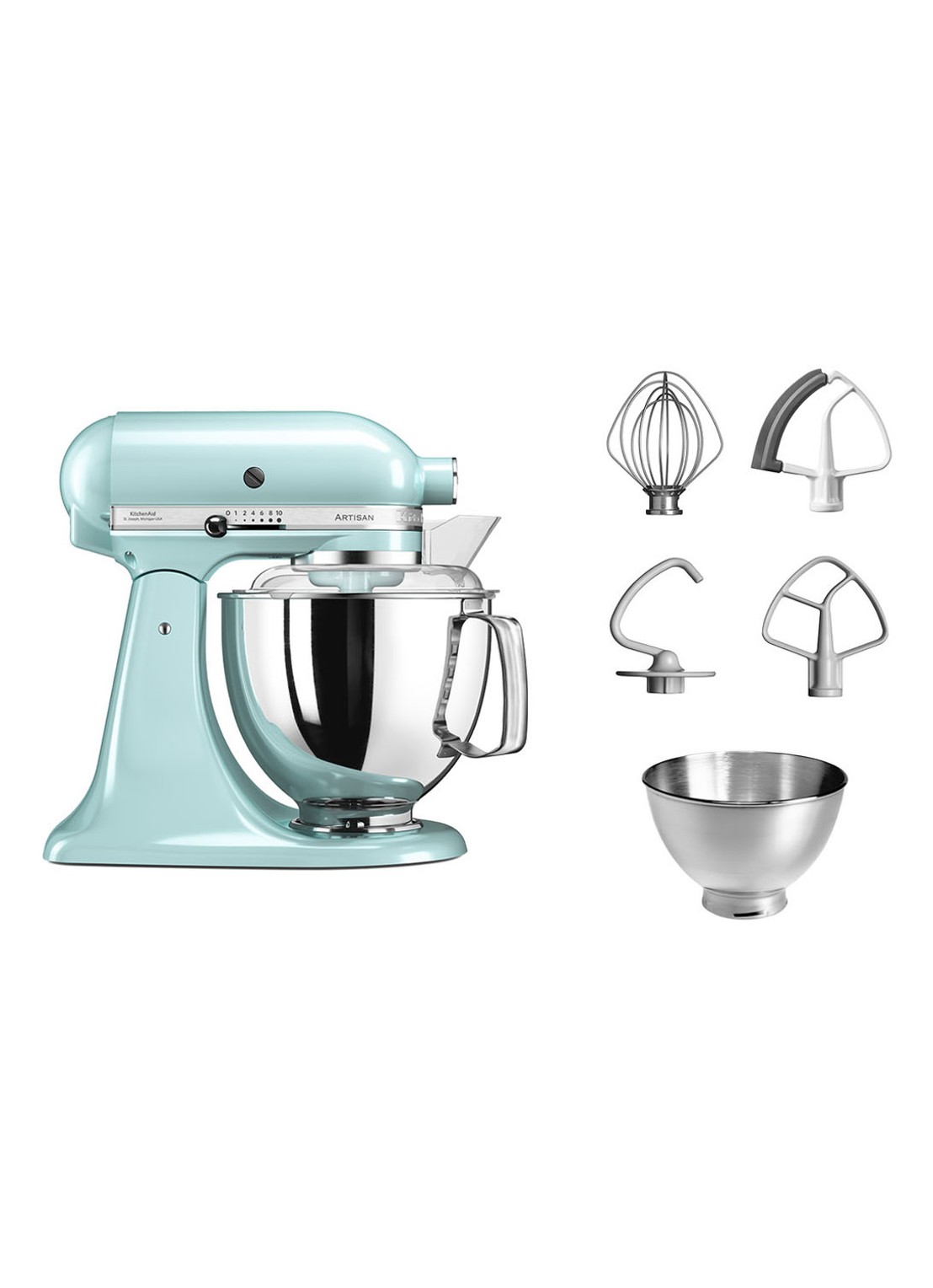 KitchenAid Artisan keukenmachine 4,8 liter 5KSM175PSEIC - IJsblauw - detail 2 ijsblauw