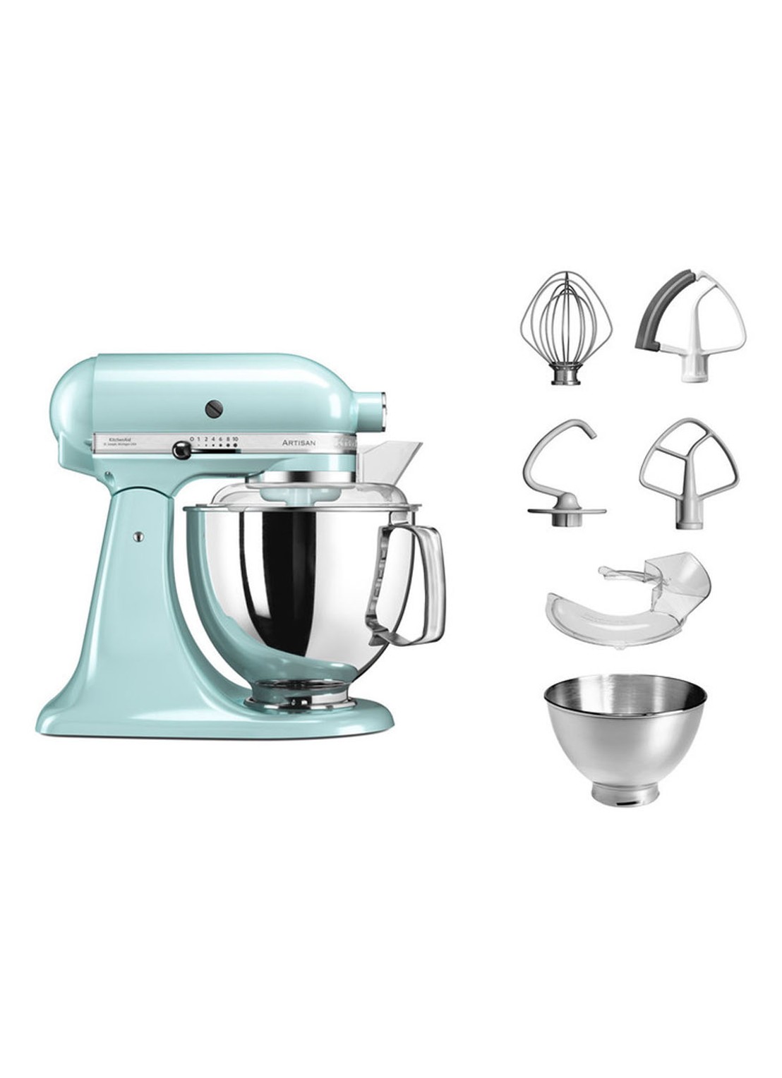 KitchenAid Artisan keukenmachine 4,8 liter 5KSM175PSEIC - IJsblauw - detail 5 ijsblauw
