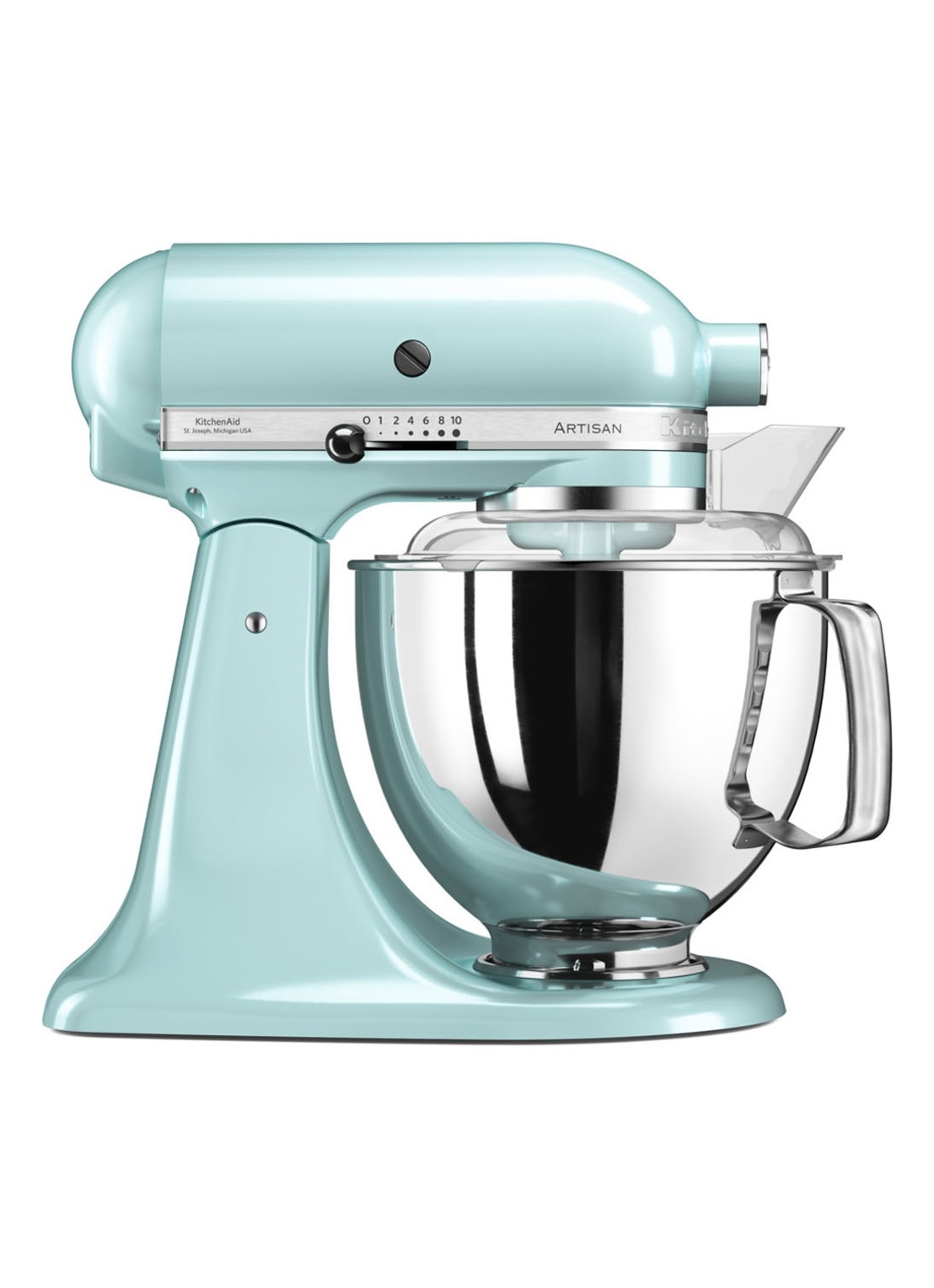 KitchenAid Artisan keukenmachine 4,8 liter 5KSM175PSEIC - IJsblauw - voorkant 6 ijsblauw