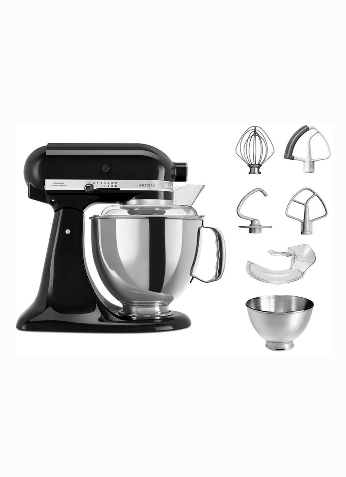 KitchenAid Artisan keukenmachine 4,8 liter 5KSM175PSEOB - Onyx Zwart - detail 3 onyx zwart