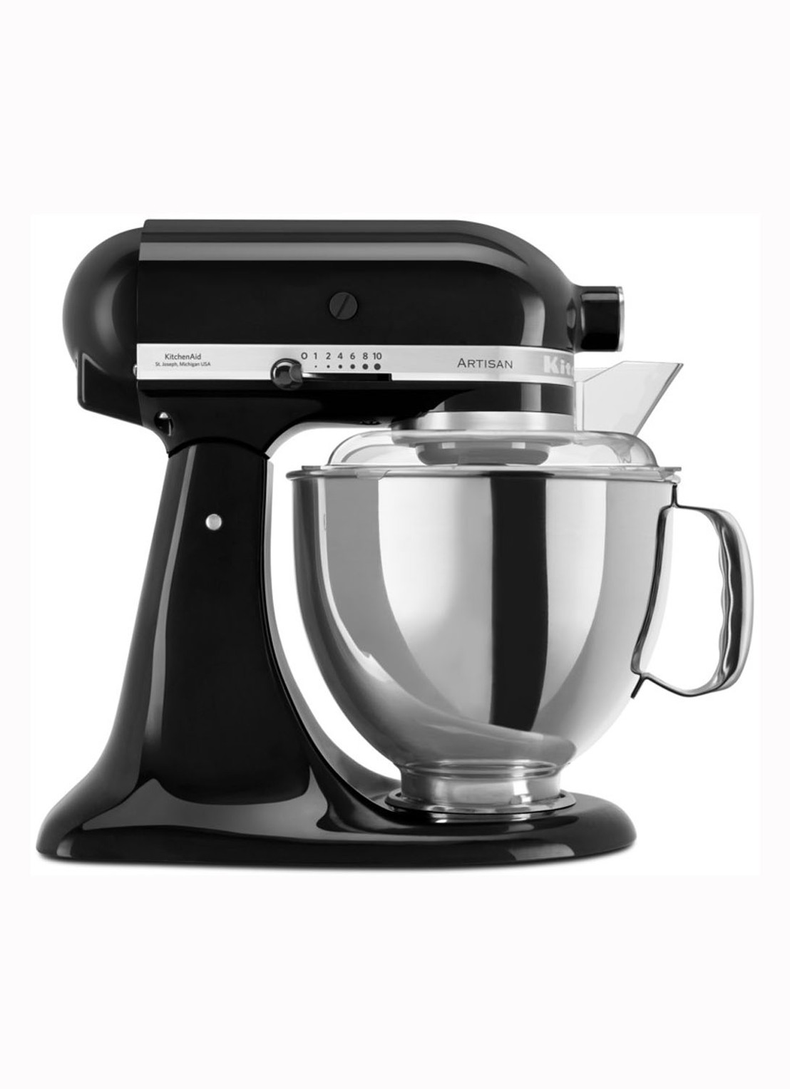 KitchenAid Artisan keukenmachine 4,8 liter 5KSM175PSEOB - Onyx Zwart - voorkant onyx zwart
