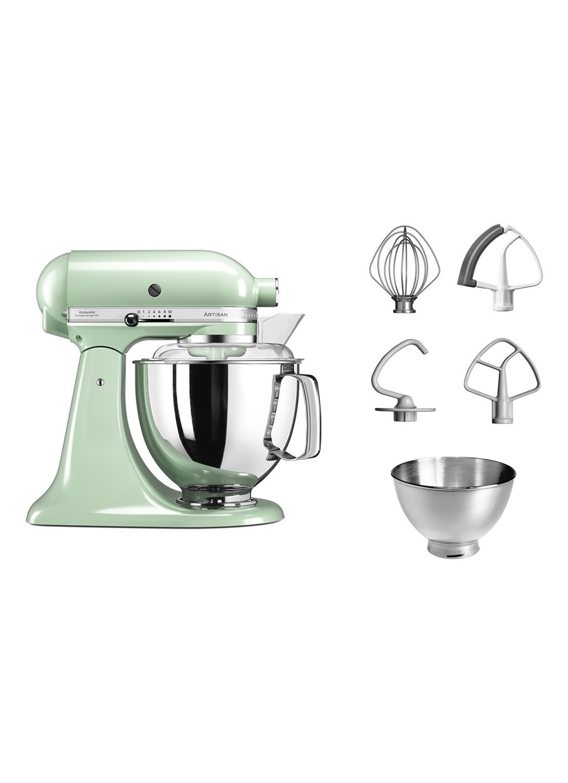 KitchenAid Artisan keukenmachine 4,8 liter 5KSM175PSEPT - Pistache - detail 4 pistache