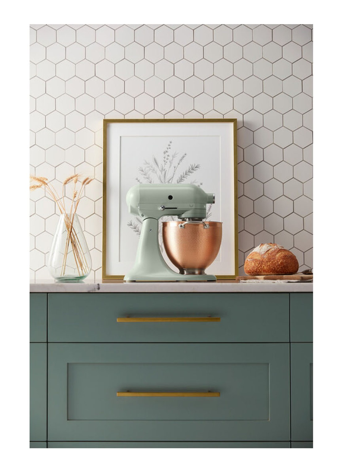KitchenAid Artisan keukenmachine 4.8 liter 5KSM180LEELB Blossom - Limited Edition - voorkant 2 mint