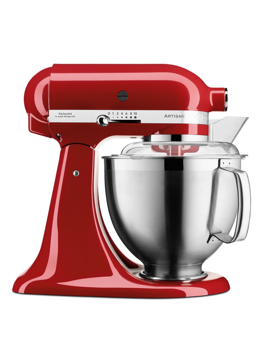 KitchenAid Artisan keukenmachine 4,8 liter 5KSM185PS - Keizerrood - voorkant keizerrood