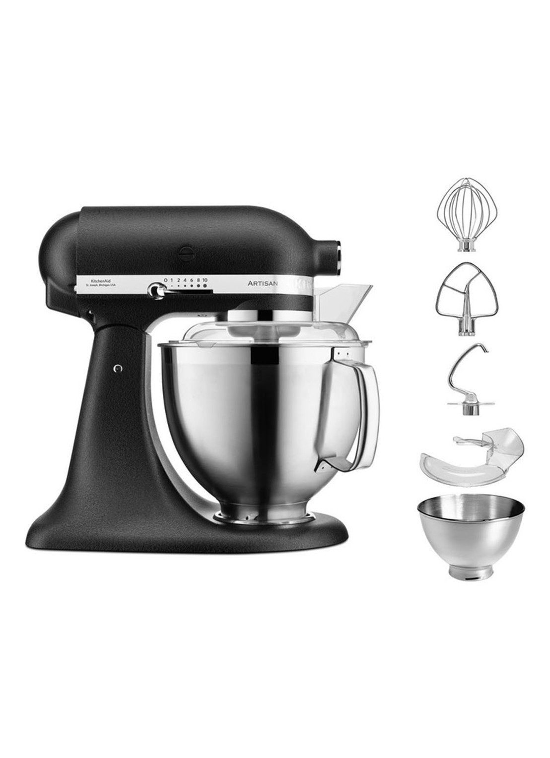 KitchenAid Artisan keukenmachine 4,8 liter 5KSM185PSEBK - Vulkaanzwart - detail 7 vulkaanzwart