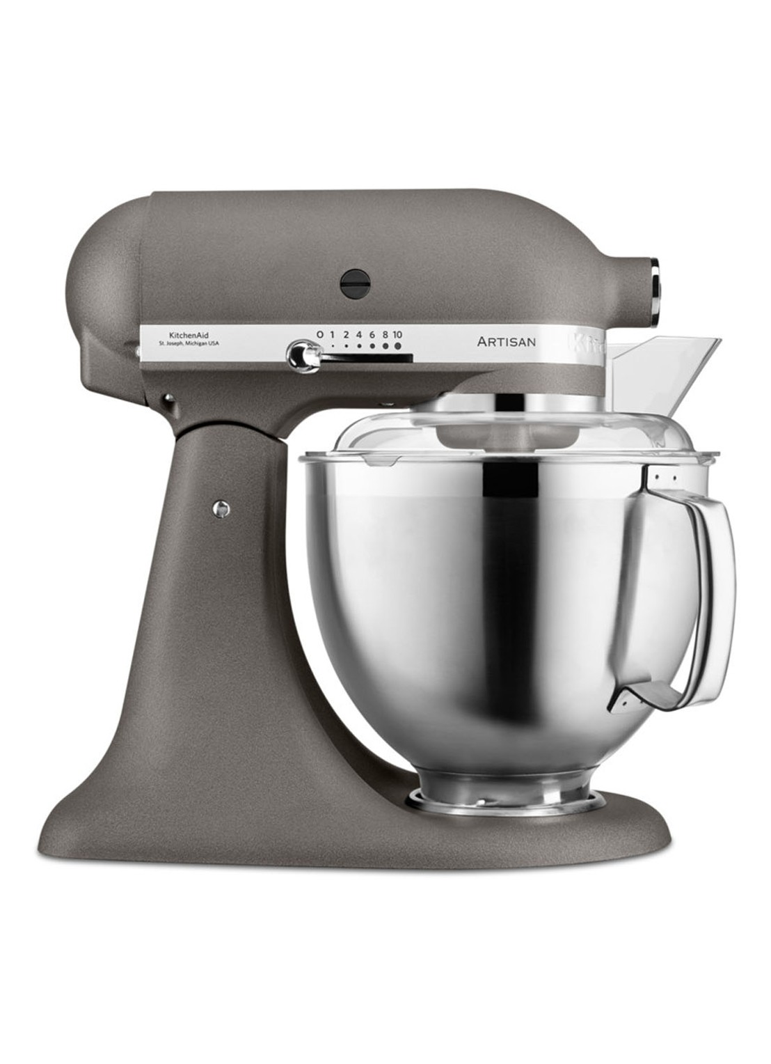 KitchenAid Artisan keukenmachine 4,8 liter 5KSM185PSEGR - Imperial Grey - voorkant imperial grey