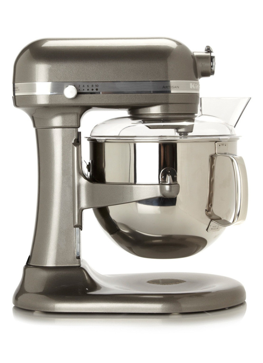 KitchenAid Artisan keukenmachine 6,9 liter 5KSM7580XEMS - Tingrijs - voorkant 3 donkergrijs
