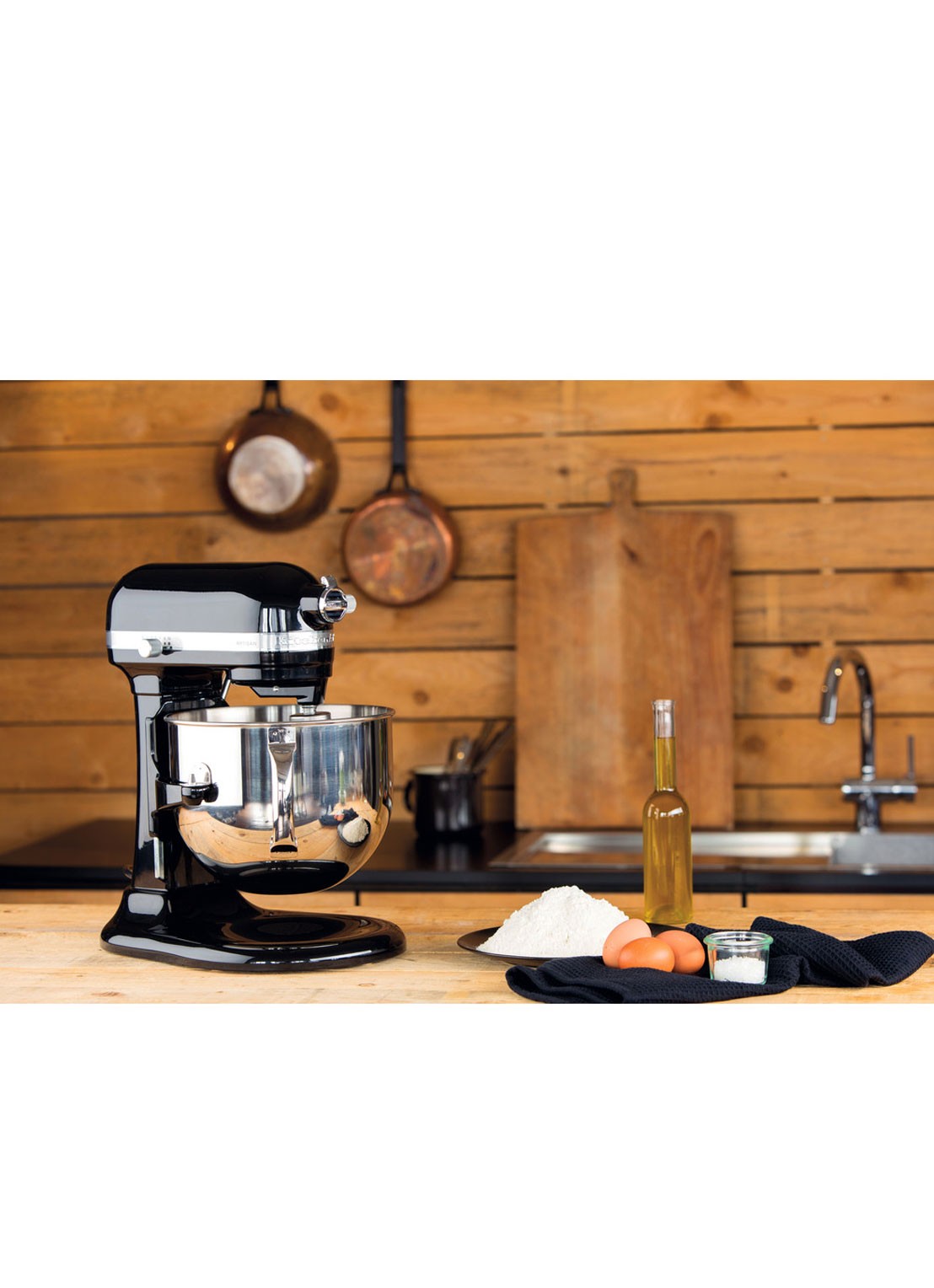 KitchenAid Artisan keukenmachine 6,9 liter 5KSM7580XEOB - Onyx Zwart - voorkant 4 zwart