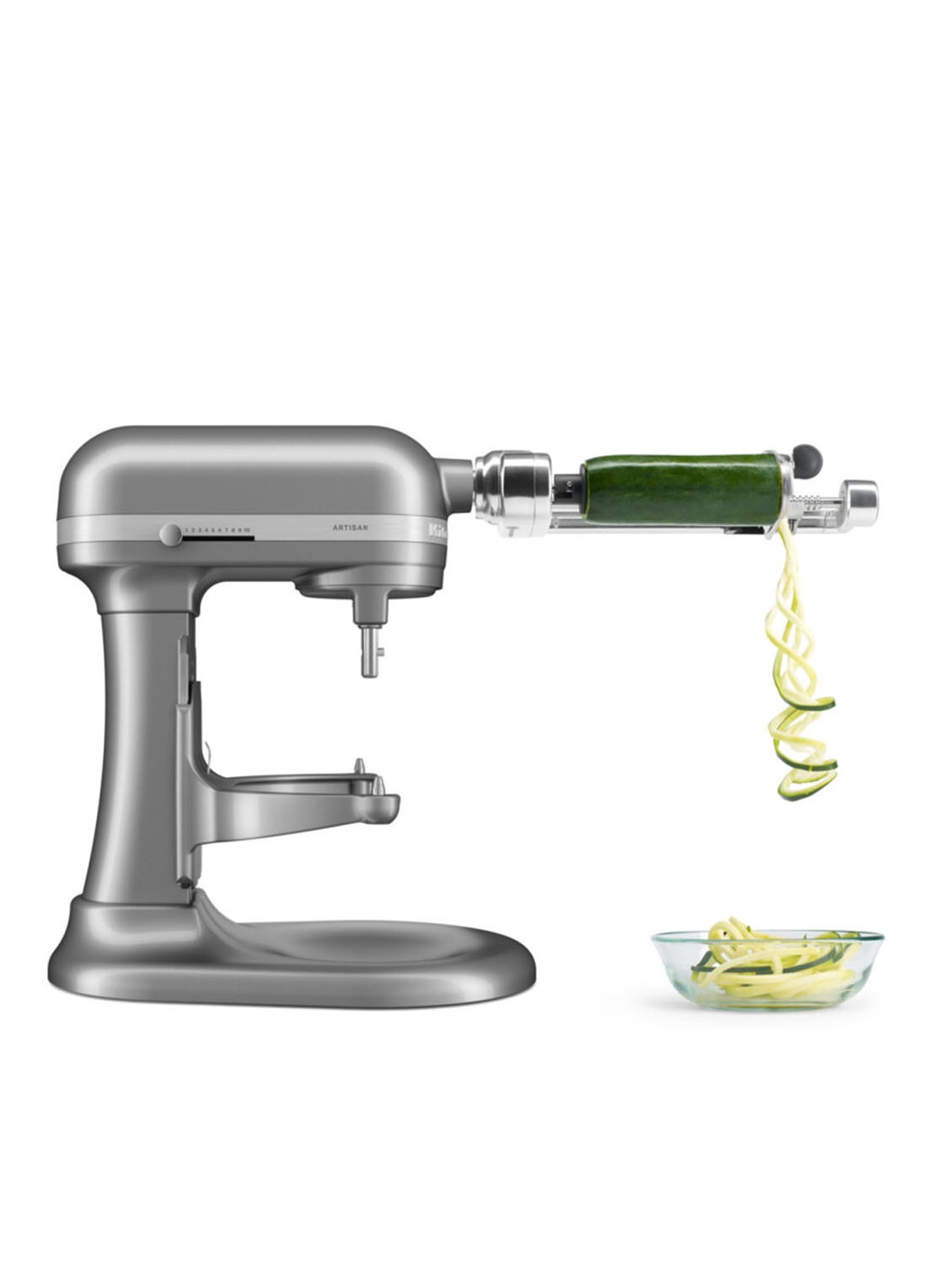 KitchenAid Artisan keukenmachine met in de hoogte verstelbare kom 5,6 liter - detail 3 contour zilver