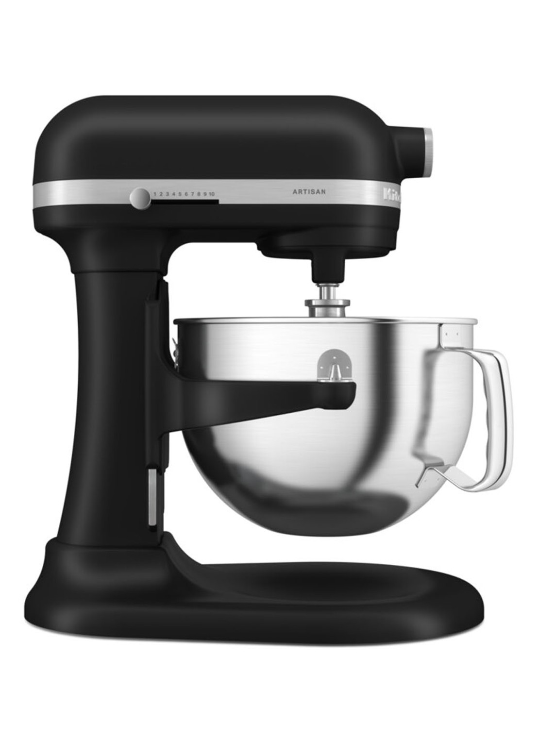 KitchenAid Artisan keukenmachine met in de hoogte verstelbare kom 5,6 liter - voorkant 5 zwart