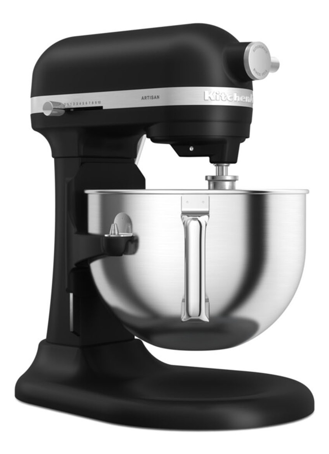KitchenAid Artisan keukenmachine met in de hoogte verstelbare kom 5,6 liter - voorkant 6 zwart