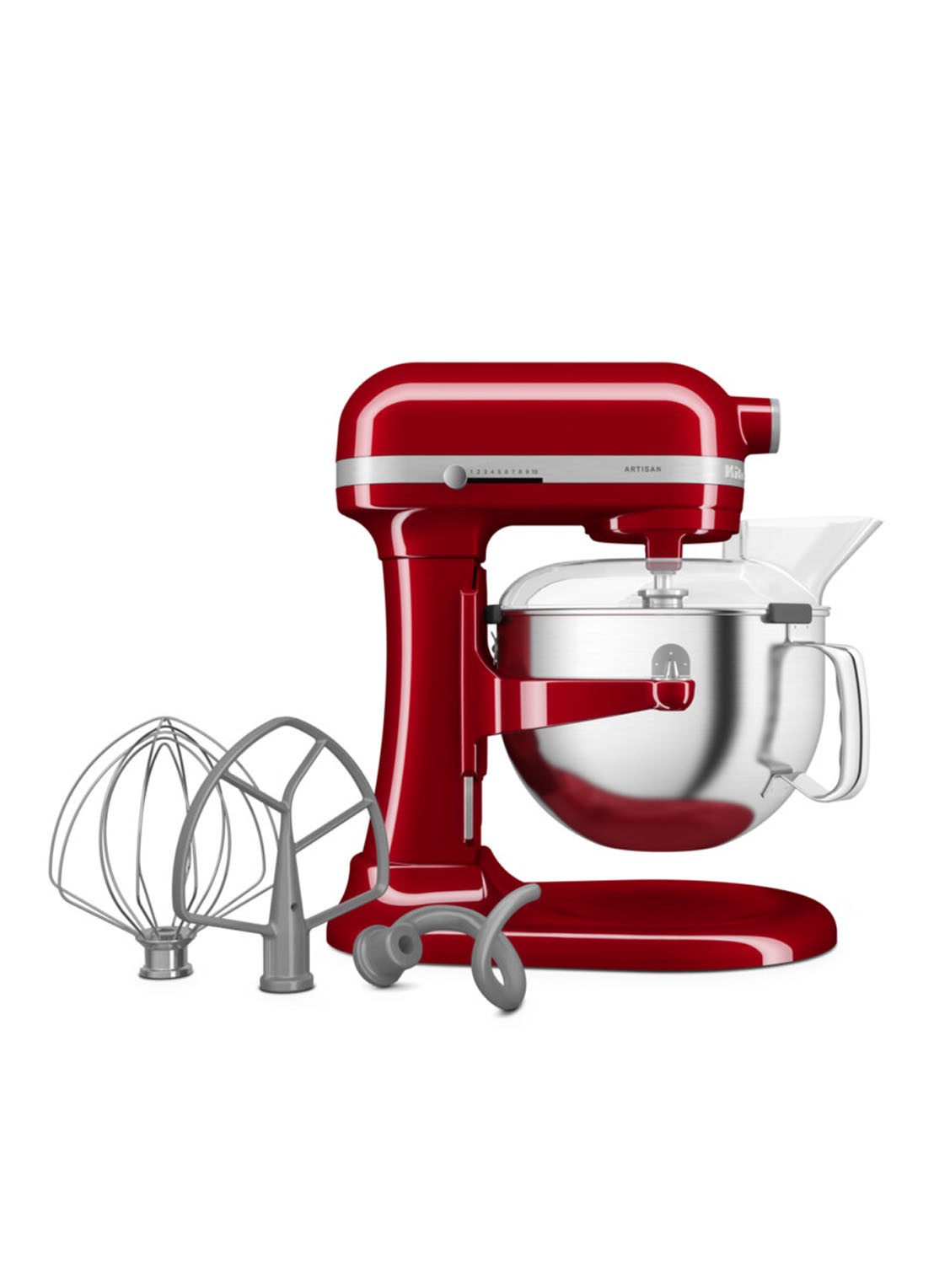 KitchenAid Artisan keukenmachine met in de hoogte verstelbare kom 5,6 liter - detail 4 keizerrood
