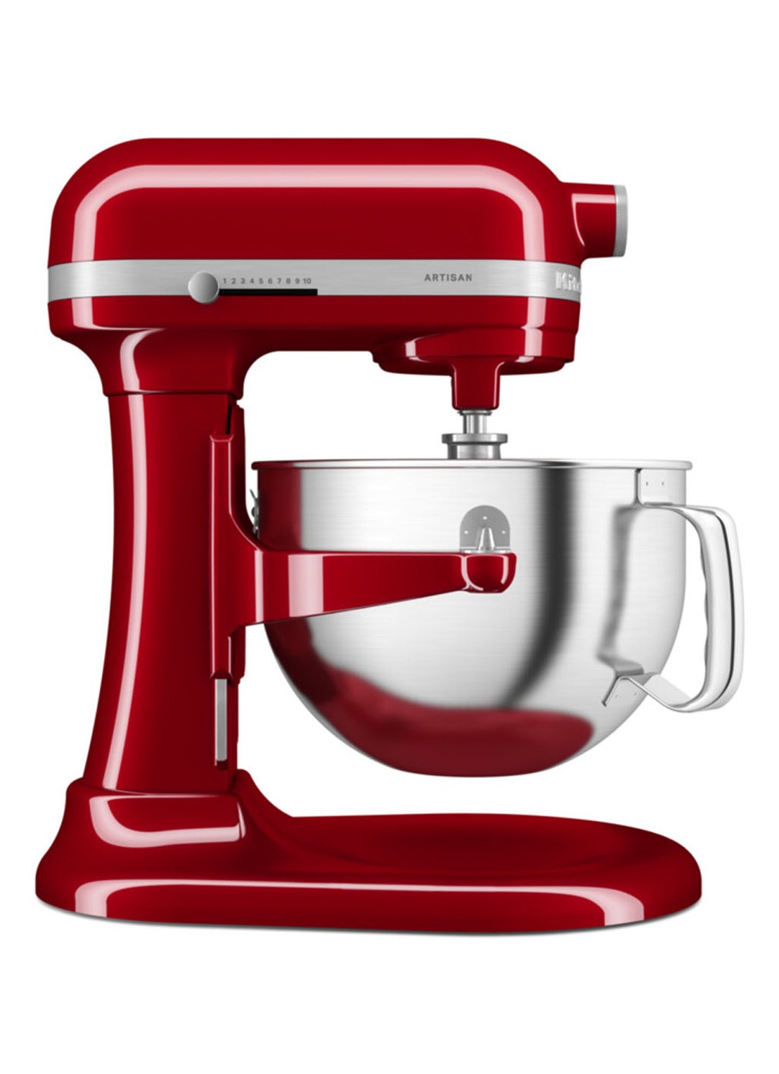 KitchenAid Artisan keukenmachine met in de hoogte verstelbare kom 5,6 liter - voorkant keizerrood