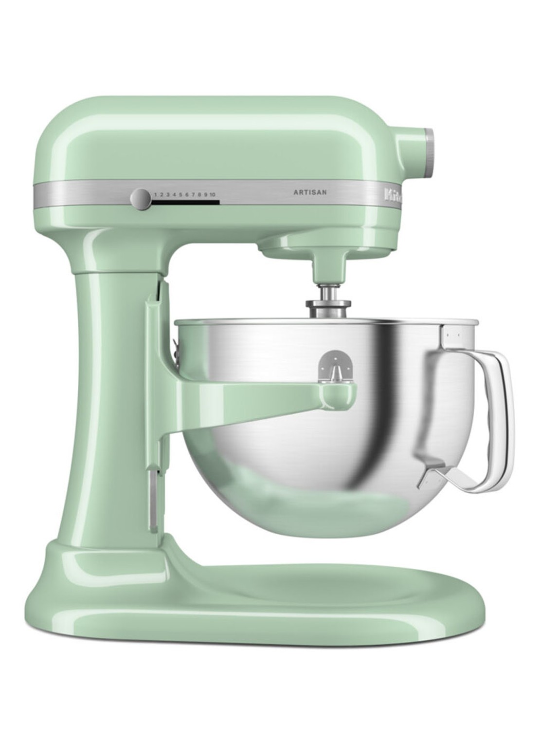 KitchenAid Artisan keukenmachine met in de hoogte verstelbare kom 5,6 liter - voorkant 5 pistache