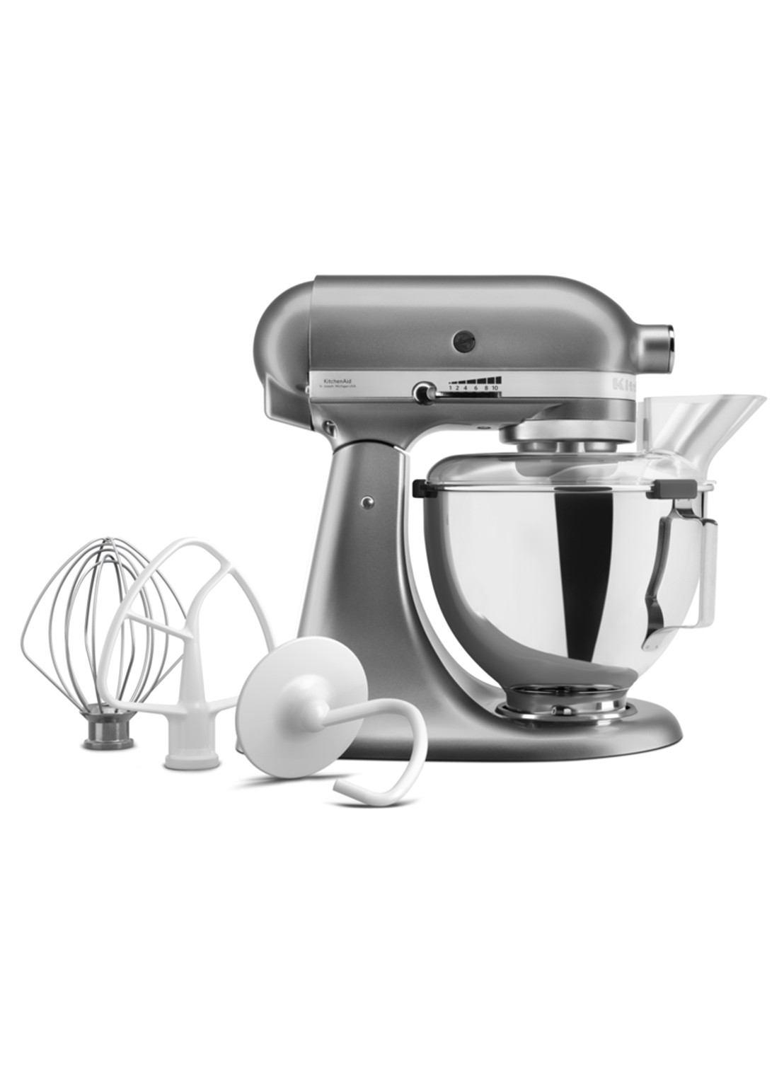 KitchenAid Artisan keukenmachine met kantelbare kop 4,3 liter 5KSM95PS - achterkant 3 zilver