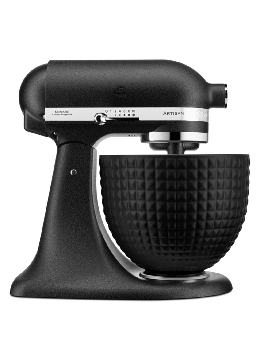 KitchenAid Artisan keukenmachine met kantelbare kop 4,7 liter 5KSM156CXEPL - voorkant 4 zwart