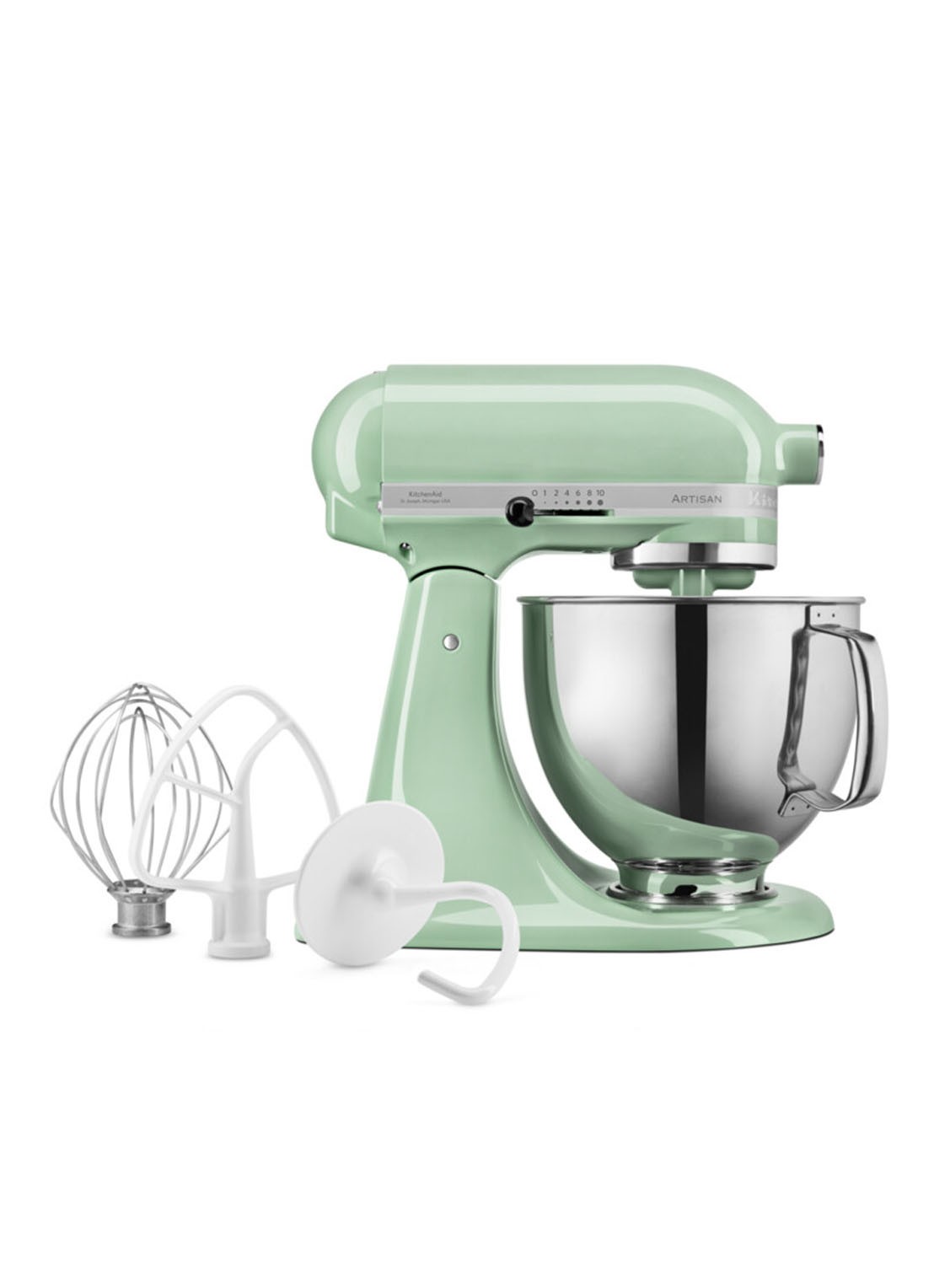 KitchenAid Artisan keukenmachine met kantelbare kop 4,8 liter - 5KSM125EPT - voorkant mint