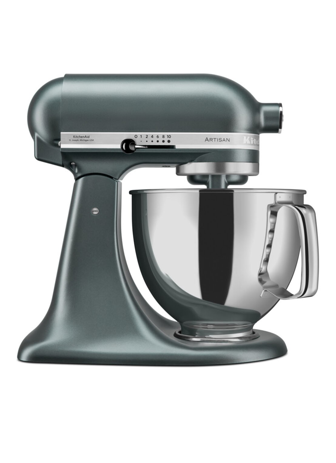KitchenAid Artisan keukenmachine met kantelbare kop 4,8 liter 5KSM175PSEJP - Juniper - voorkant 4 olijfgroen