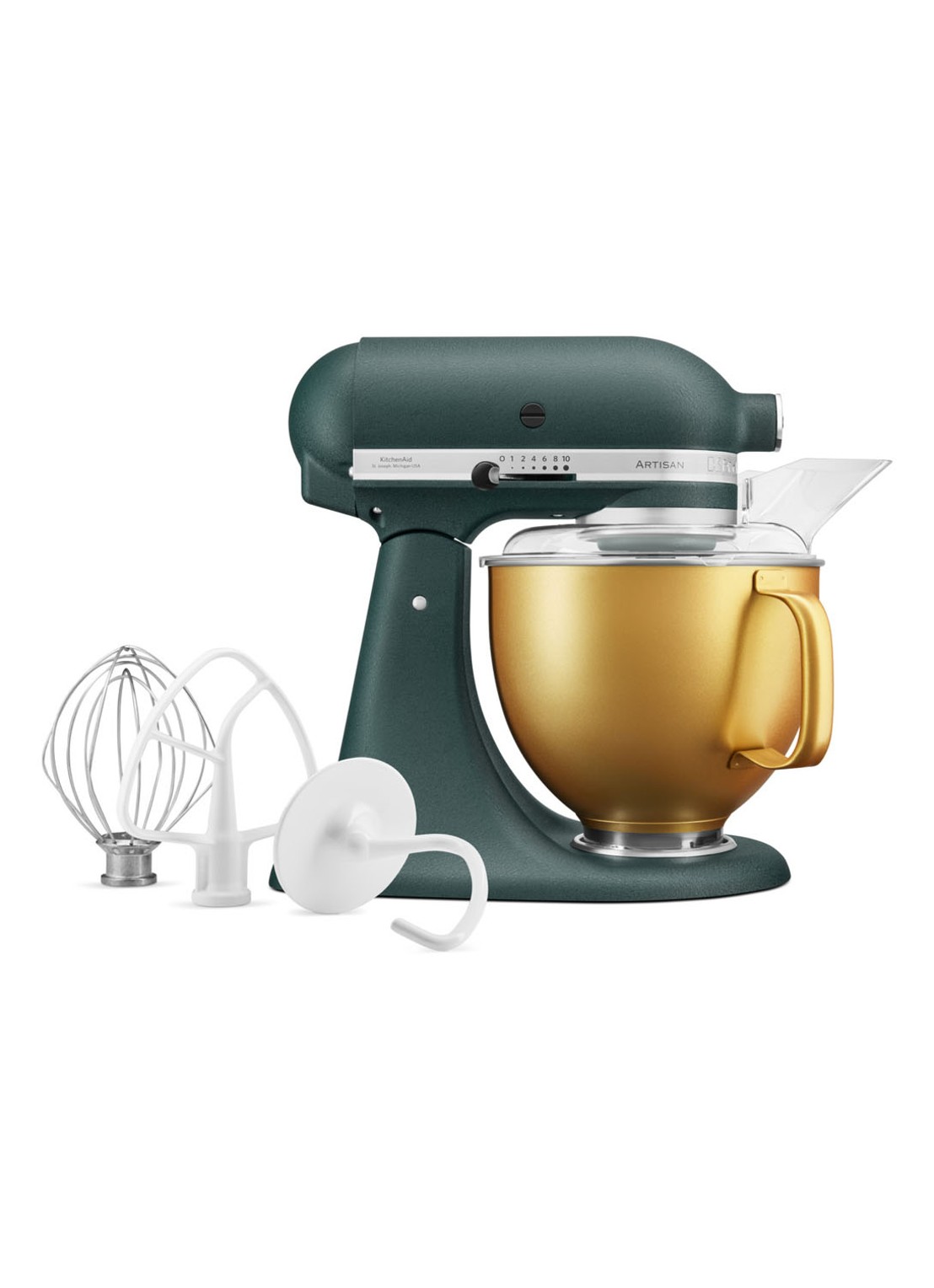 KitchenAid Artisan keukenrobot/mixer 4,8 liter 5KSM156VGEPP - Pebbled Palm - voorkant 2 groen