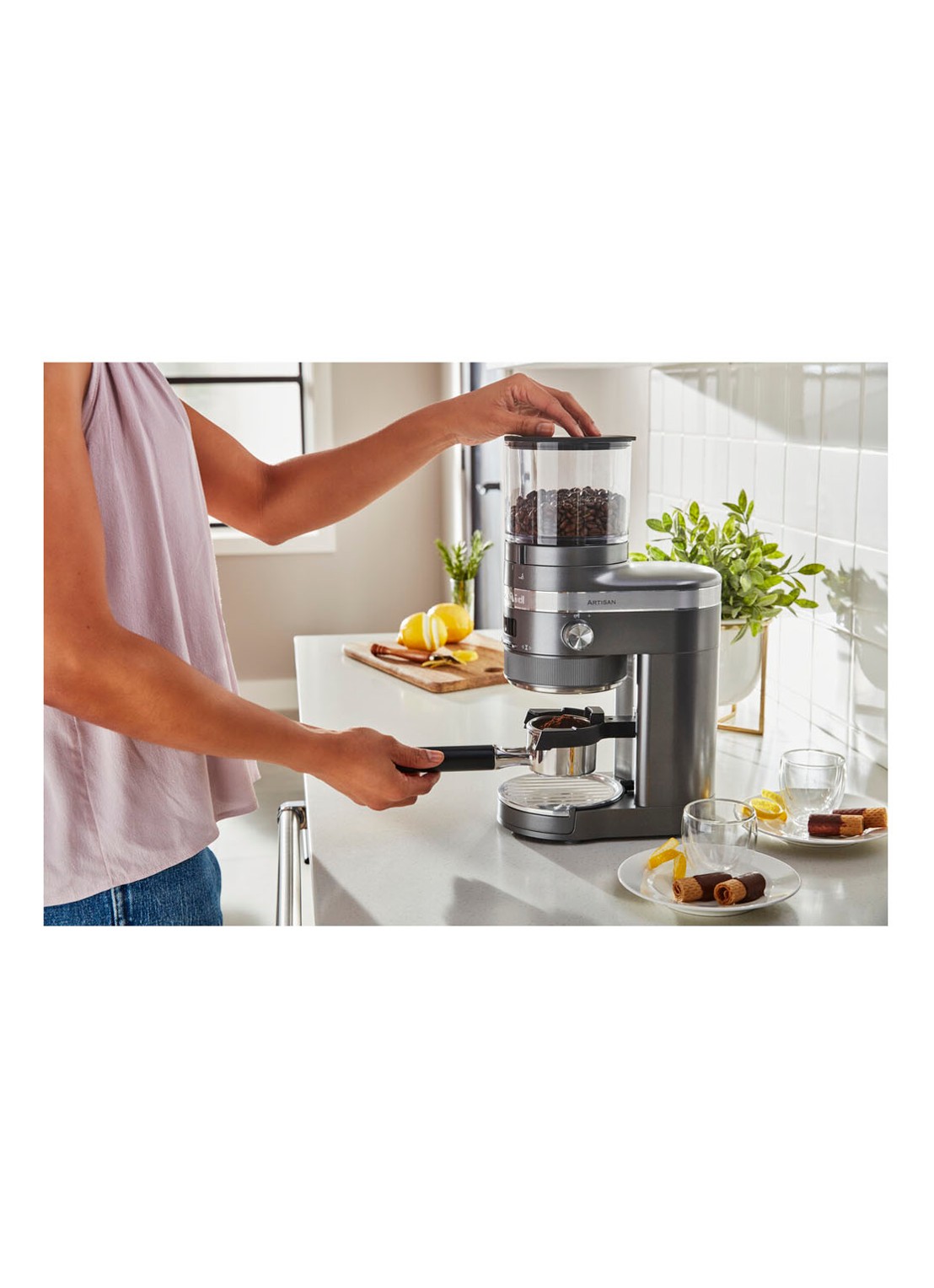 KitchenAid Artisan koffiemolen 5KCG8433 - detail tingrijs