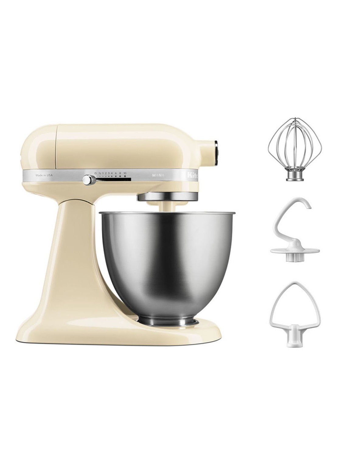 KitchenAid Artisan mini keukenmachine 3,3 liter 5KSM3311X - Amandelwit - detail amandelwit