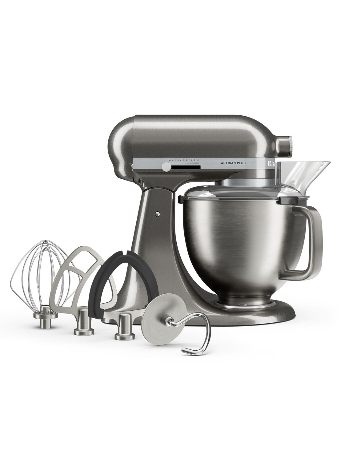 KitchenAid Artisan Plus keukenmachine met kantelbare kop 4,7 liter - detail zilver