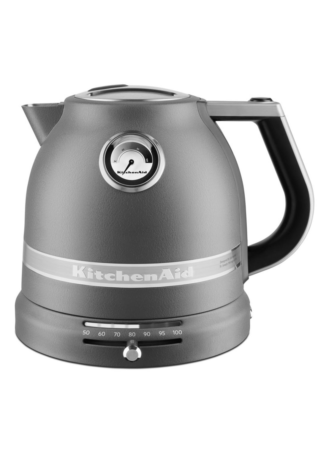 KitchenAid Artisan waterkoker 1,5 liter 5KEK1522 - Imperial Grey - voorkant grijs