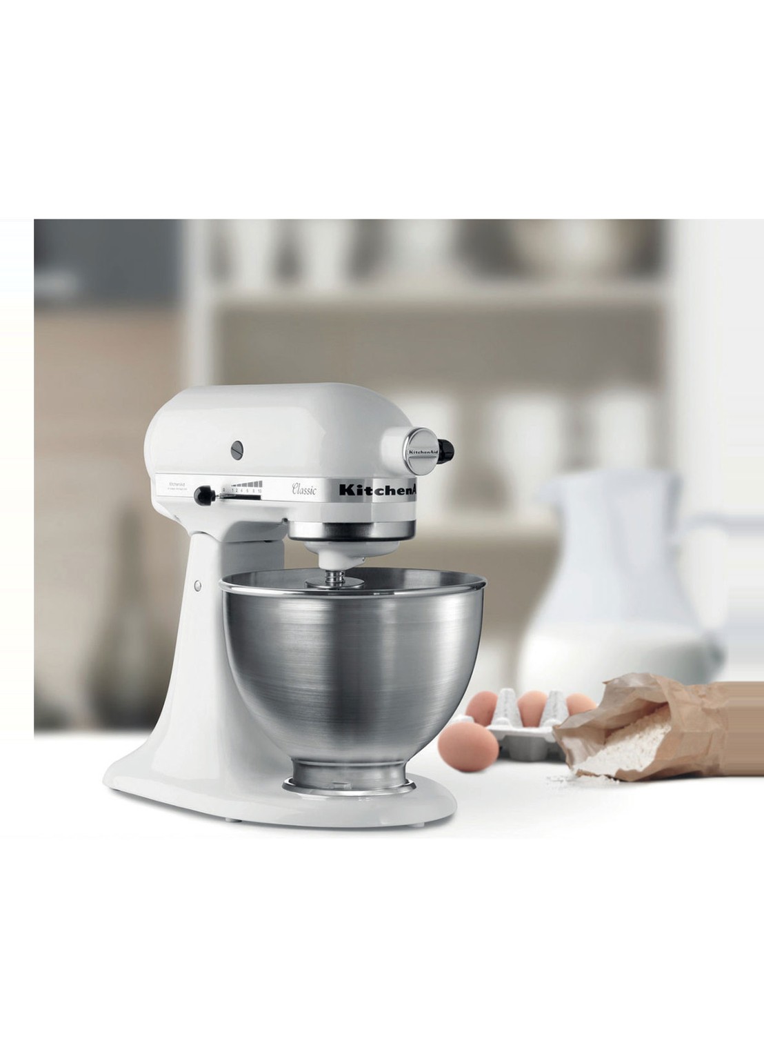 KitchenAid Classic keukenmachine 4,3 liter 5K45SSEWH - Wit - detail 3 wit
