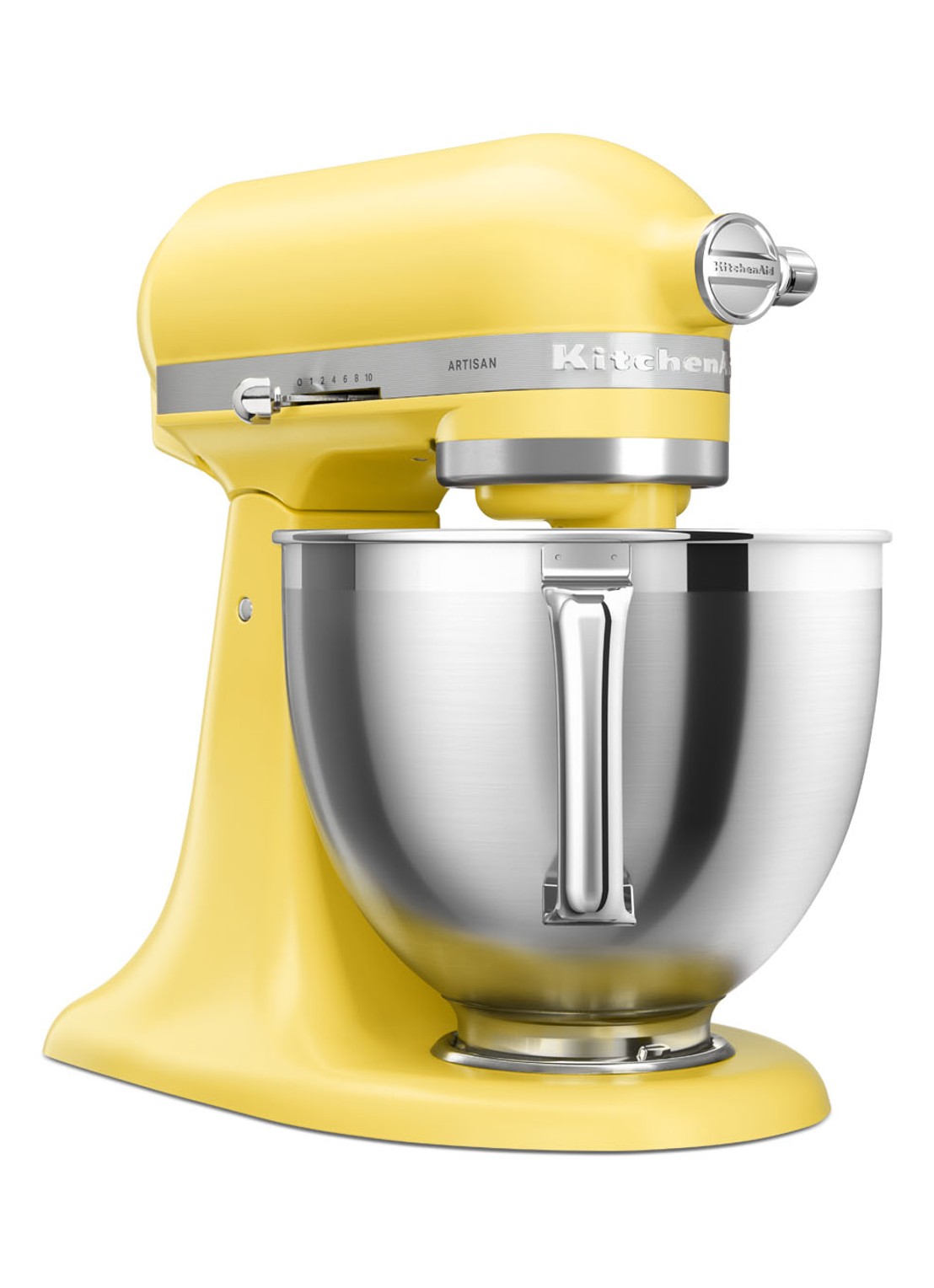 KitchenAid Colour Of The Year 2025 Artisan keukenmachine met kantelbare kop 4,7 liter 5KSM195PSEBT - Botergeel - detail 5 lichtgeel