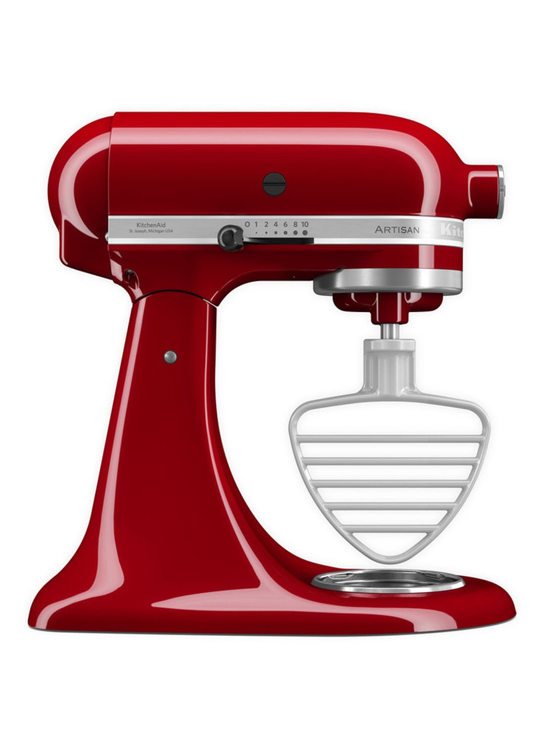 KitchenAid Deegklopper + deegschraper voor mixer-keukenrobot 5KSMPB5W - voorkant 2 wit