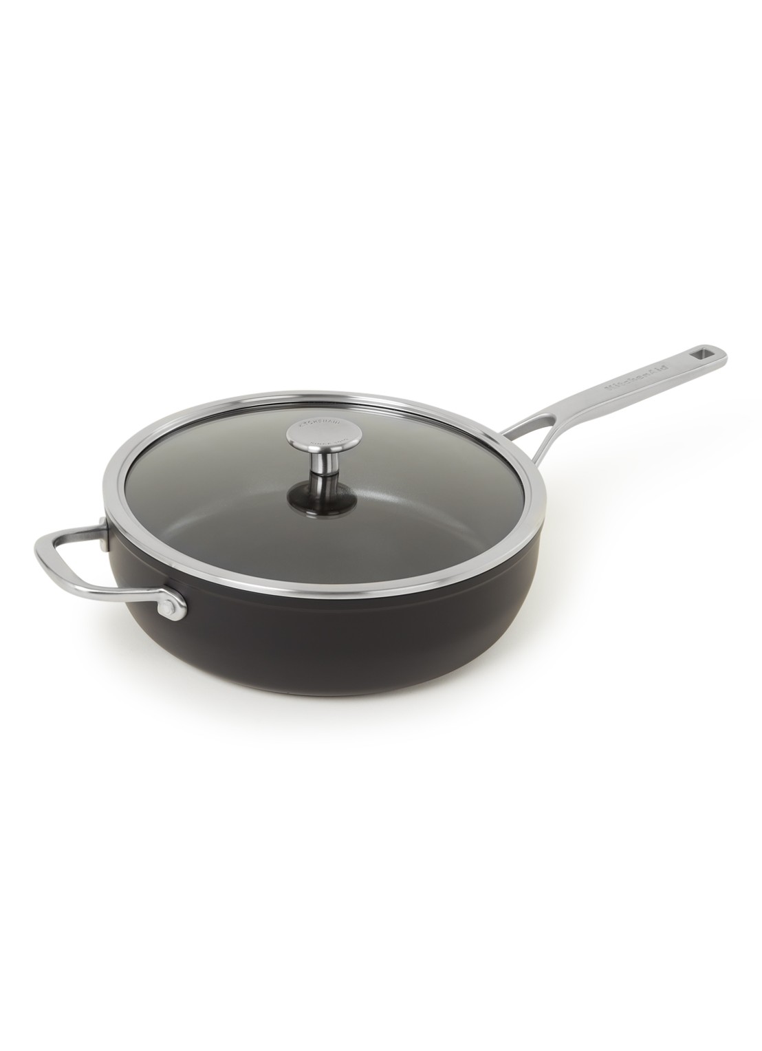 KitchenAid Forged hapjespan Ø28 cm - voorkant zwart