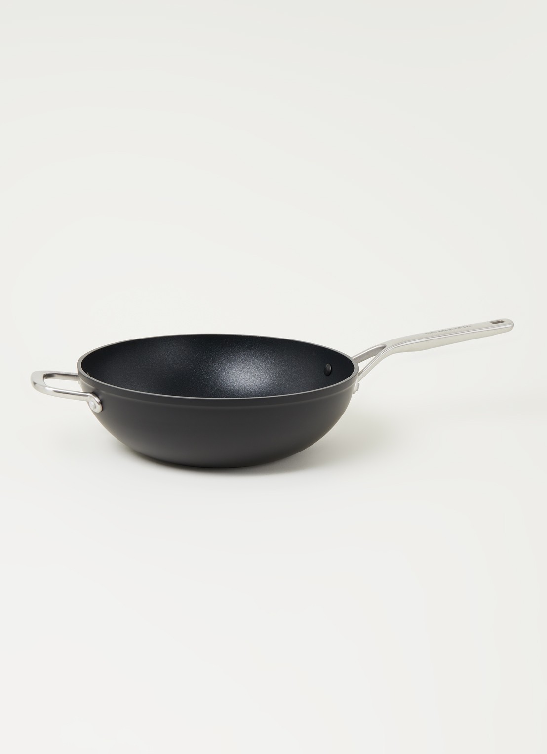 KitchenAid Forged Hardened Aluminium wokpan Ø30 cm - voorkant 2 zwart