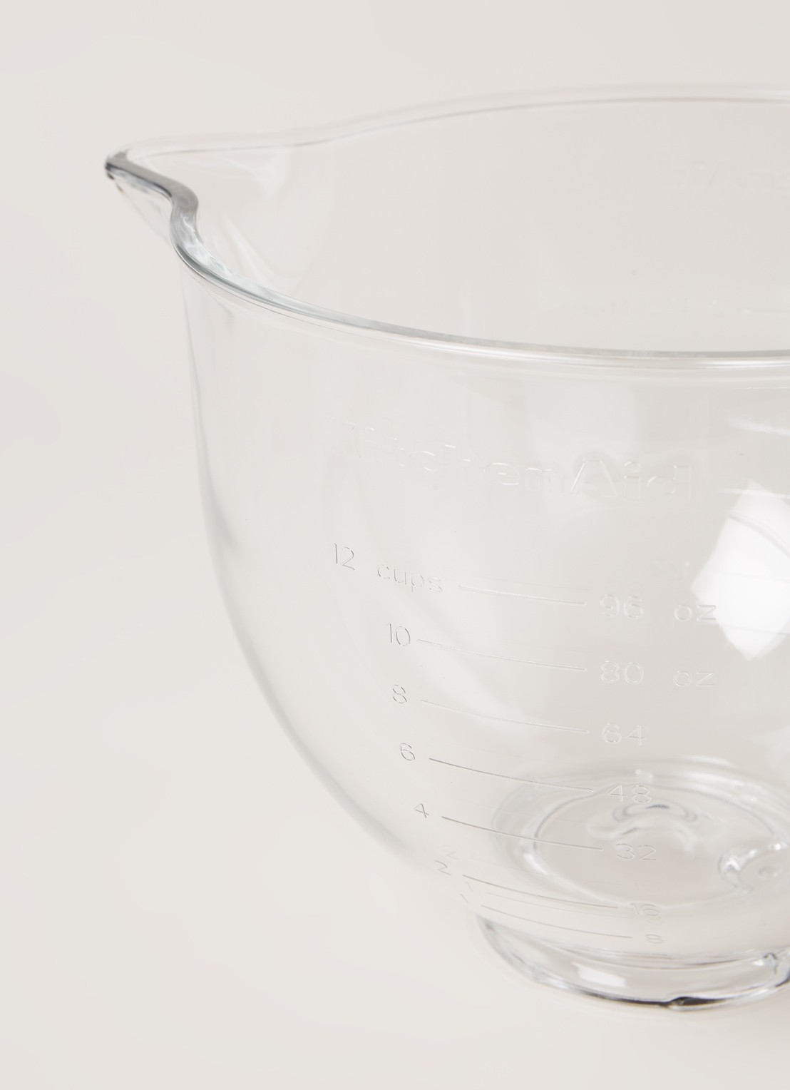 KitchenAid Glazen mengkom 4,7 liter - detail transparant