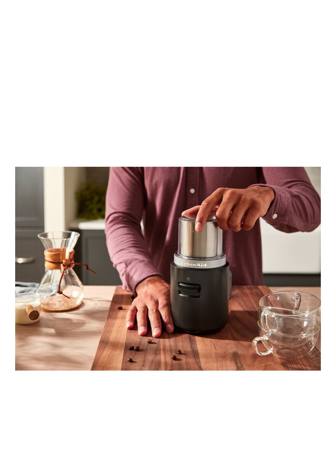 KitchenAid Go draadloze koffiemolen 5KBGR111BM - Zwart - detail 6 zwart