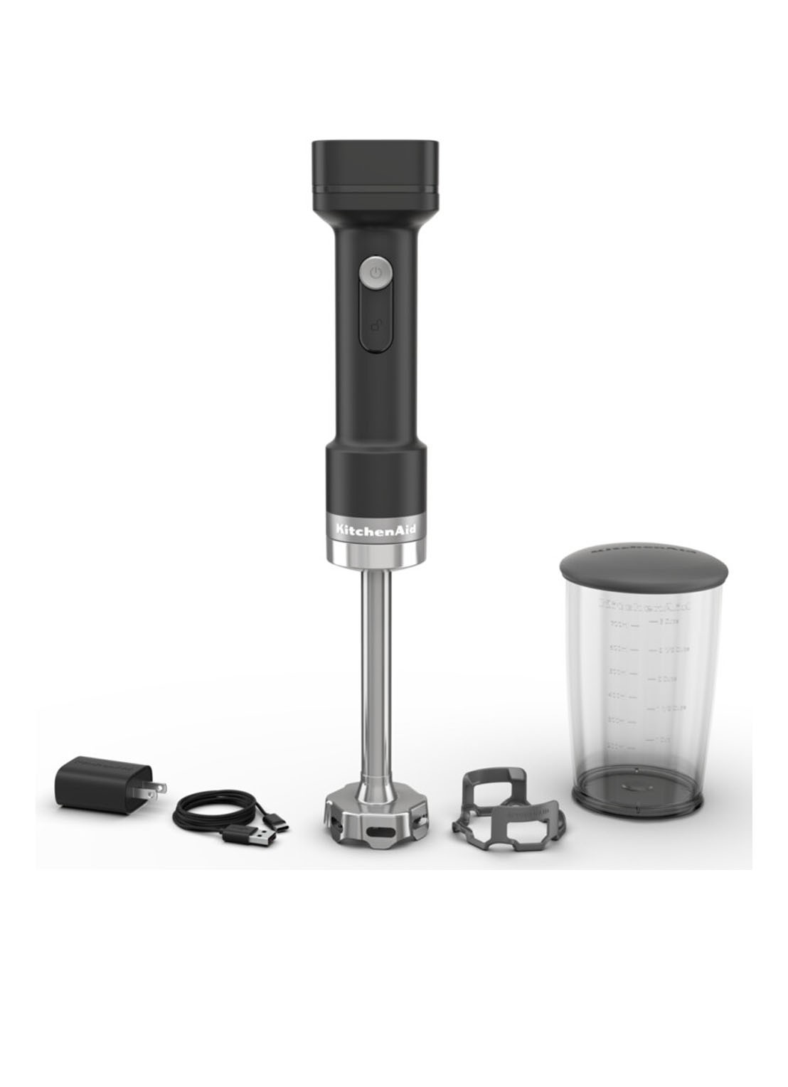 KitchenAid Go draadloze staafmixer 5KHBRV71BM - Zwart - voorkant 2 zwart