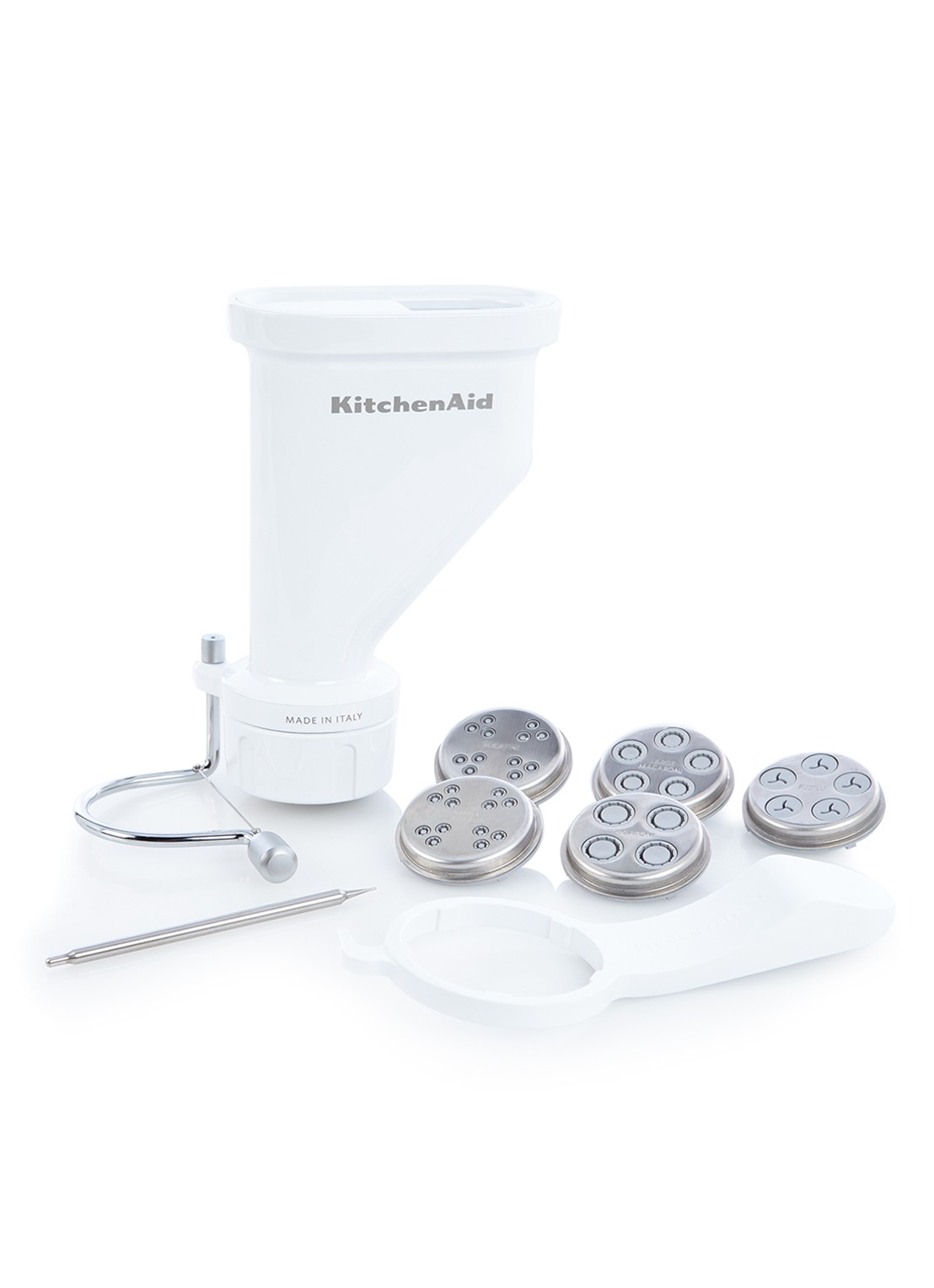 KitchenAid Gourmet Pasta Press opzetstuk 5KSMPEXTA - voorkant wit
