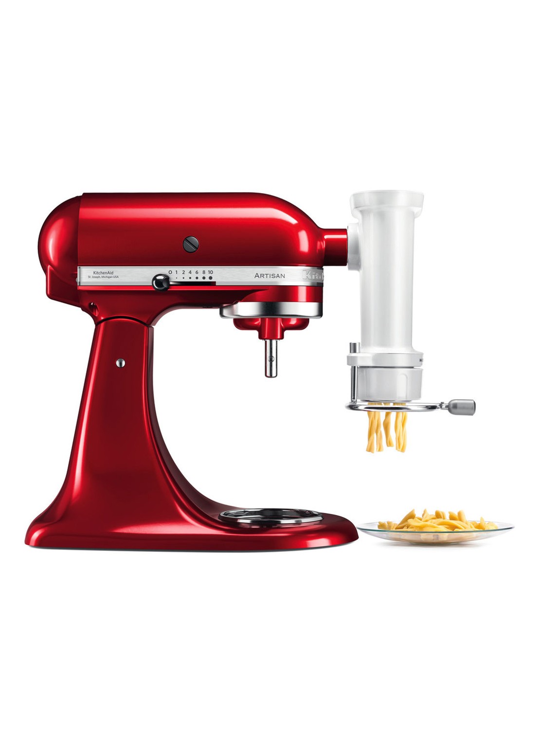 KitchenAid Gourmet Pasta Press opzetstuk 5KSMPEXTA - voorkant 2 wit