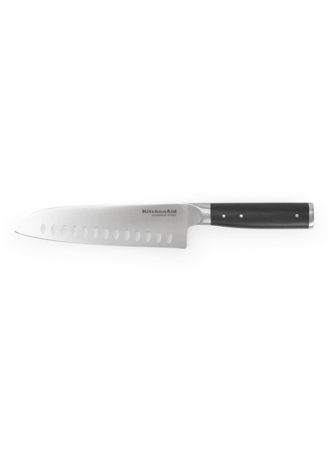 KitchenAid Gourmet santokumes 31 cm - voorkant zwart