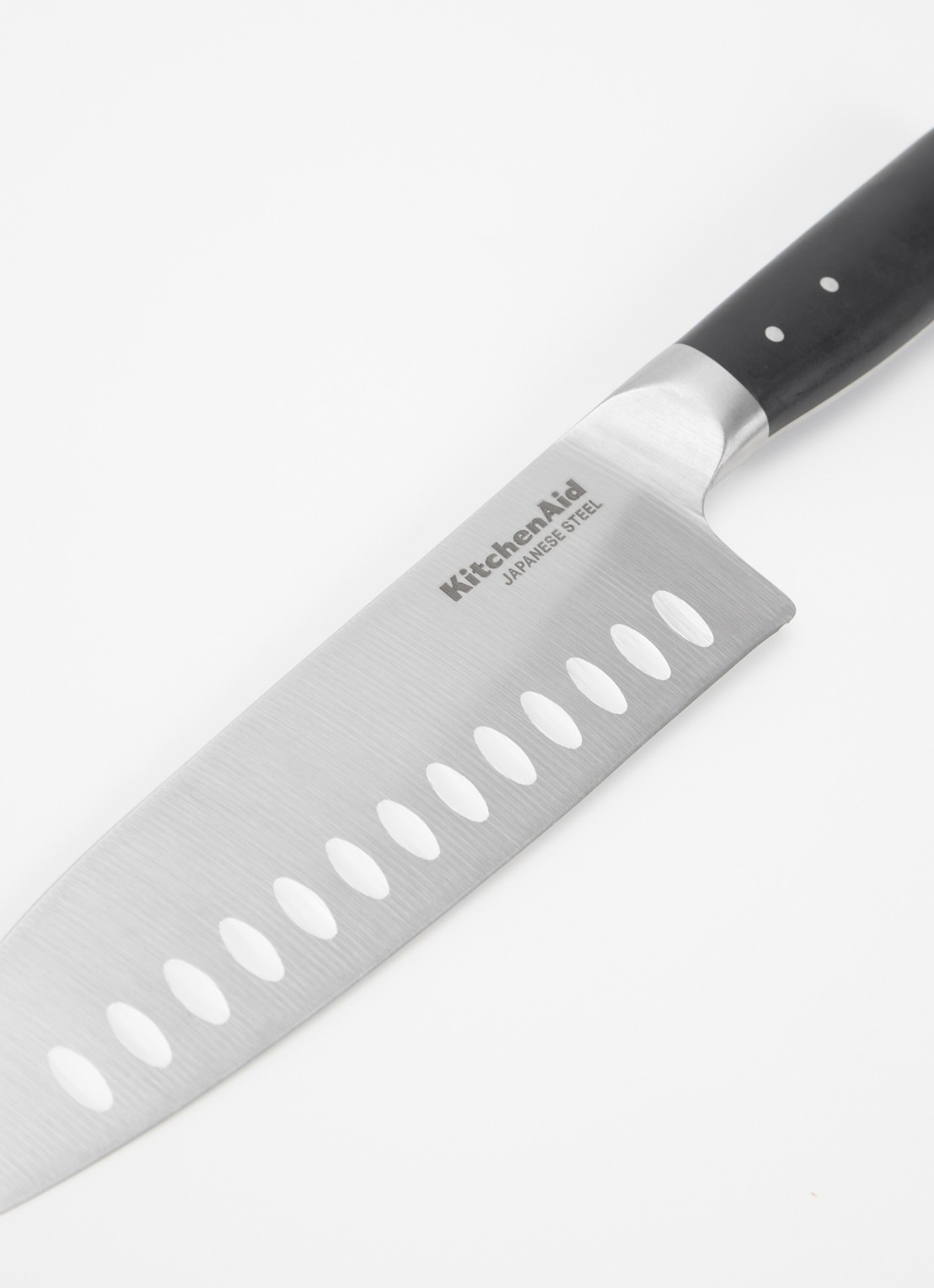 KitchenAid Gourmet santokumes 31 cm - voorkant 2 zwart