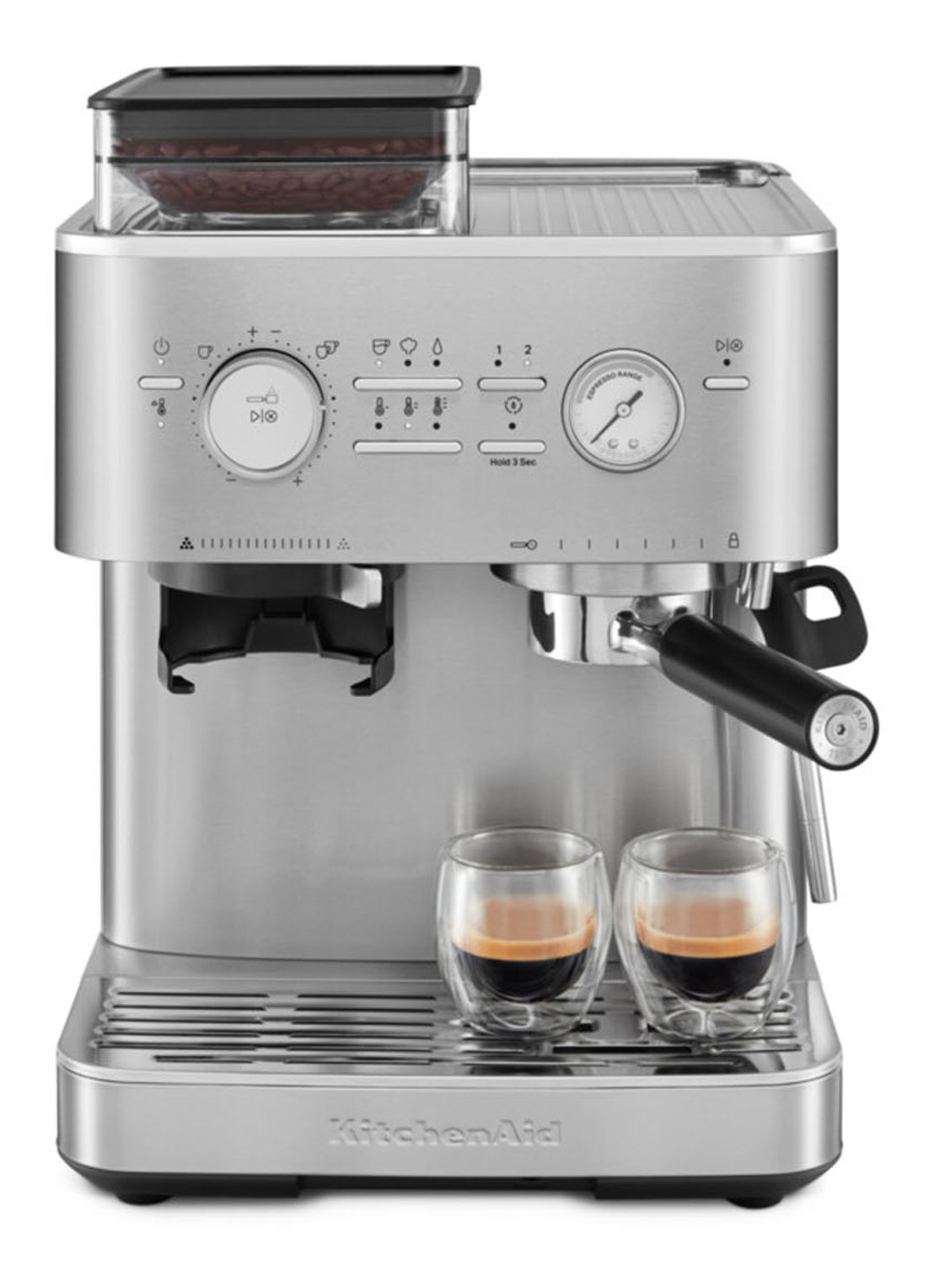 KitchenAid Halfautomatische espressomachine met koffiemolen - detail 7 metallic