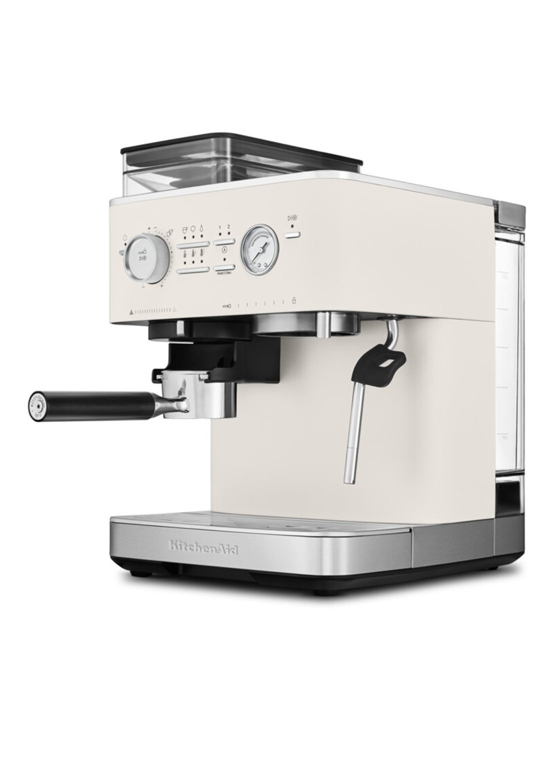 KitchenAid Halfautomatische espressomachine met koffiemolen - achterkant wit