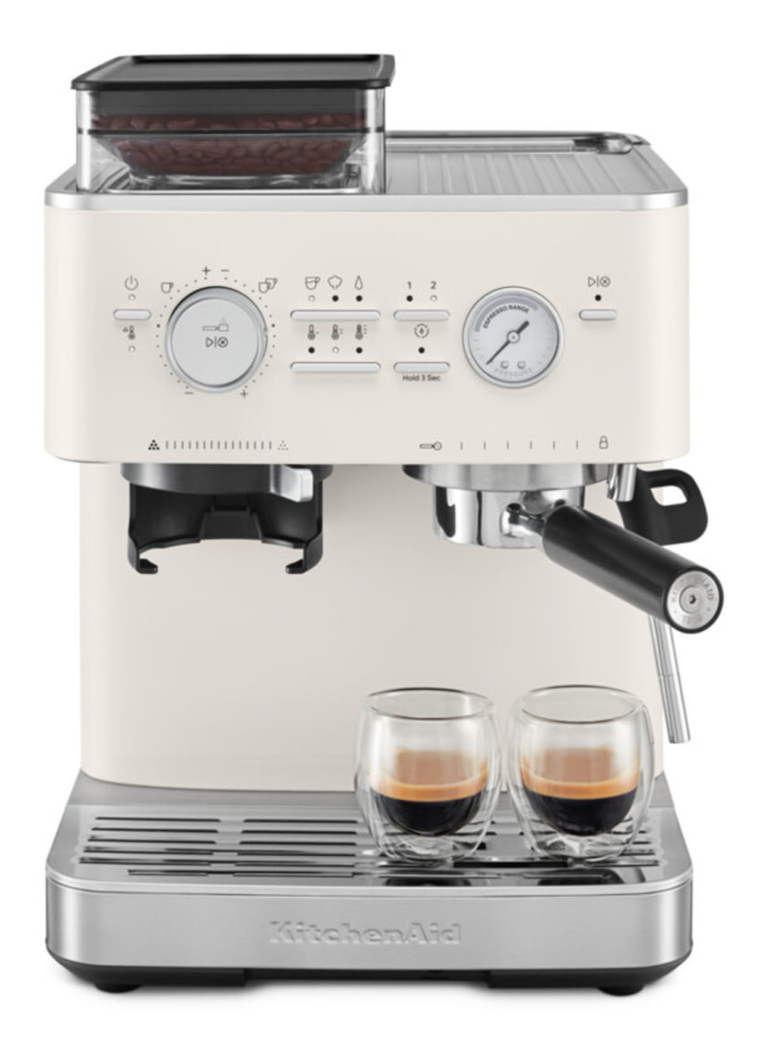 KitchenAid Halfautomatische espressomachine met koffiemolen - detail 4 wit
