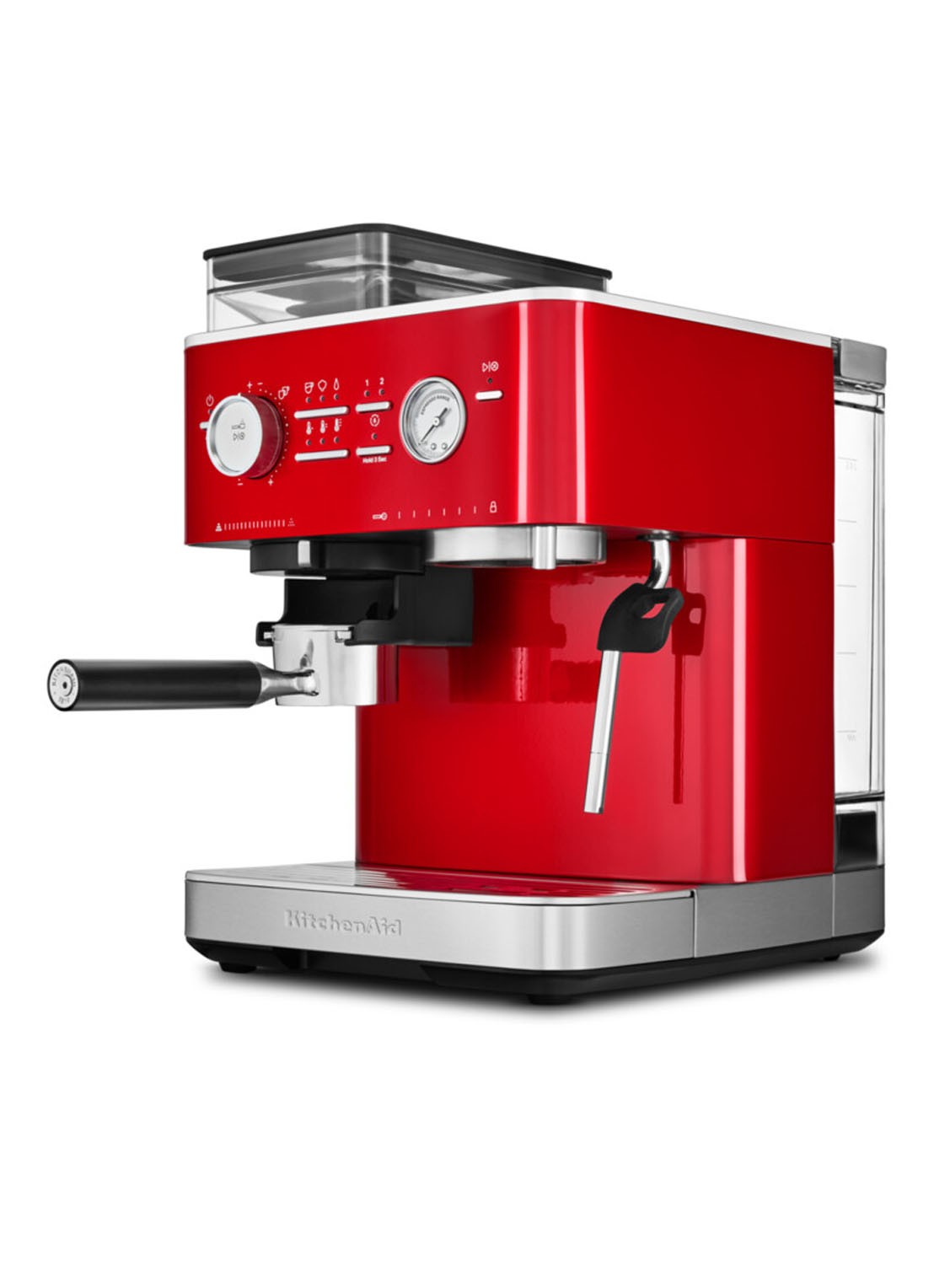 KitchenAid Halfautomatische espressomachine met koffiemolen - achterkant 8 rood